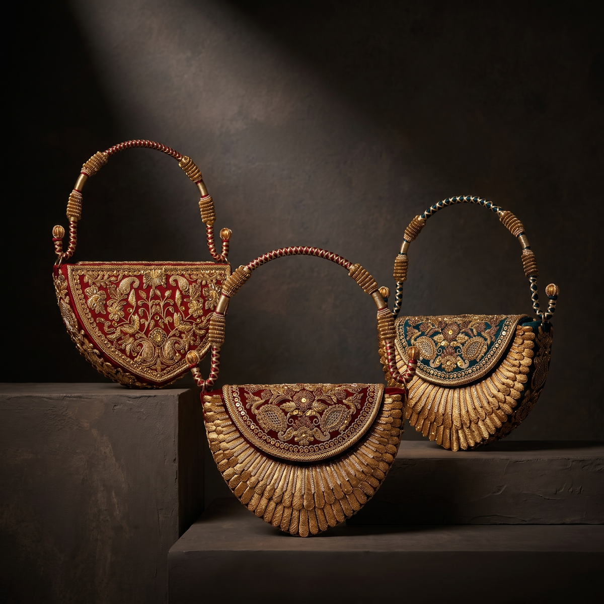 Sona Arc Fan Flap Bag - Green