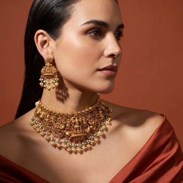 Kavya Ornate Necklace & Earring Set