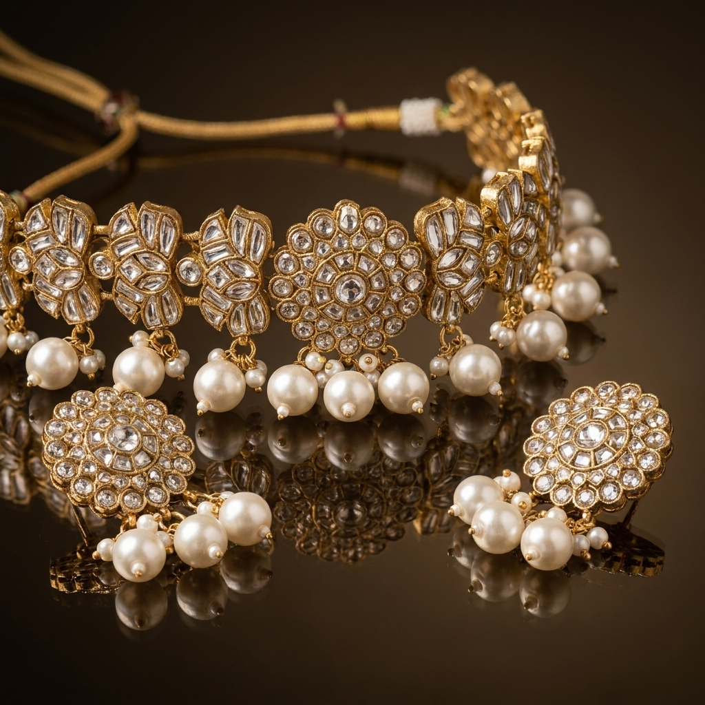 Suryara Polki Bloom Choker Set
