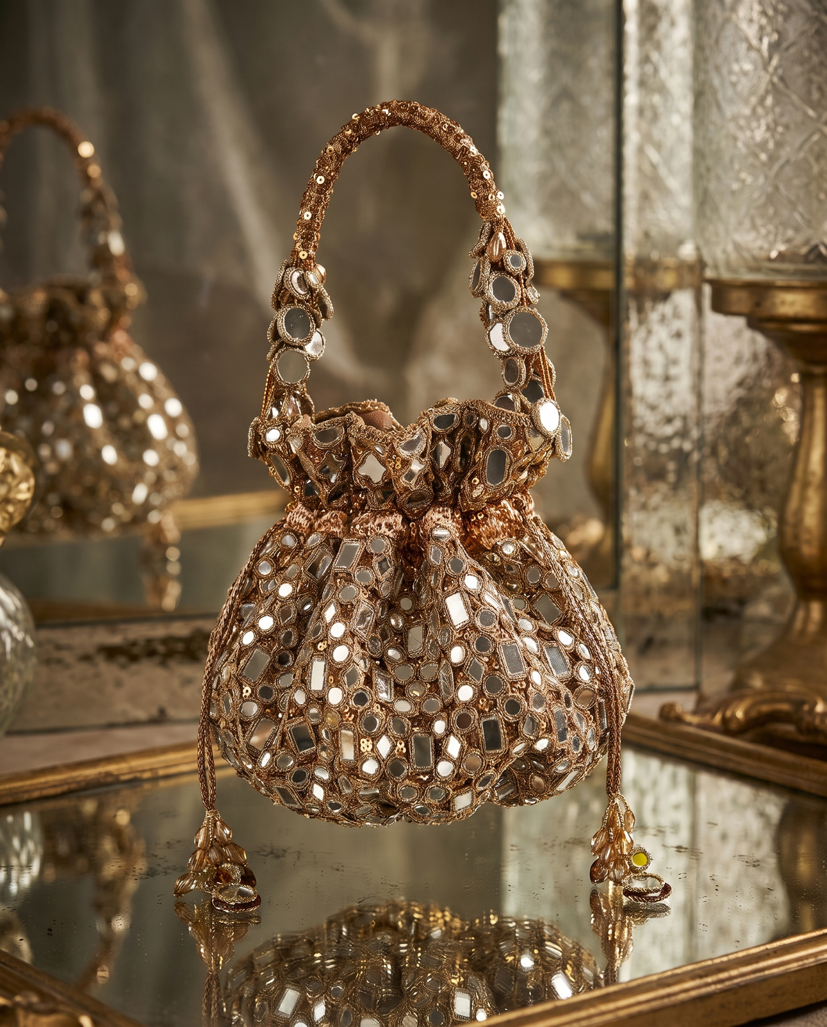 Aaina Gol Potli Bag