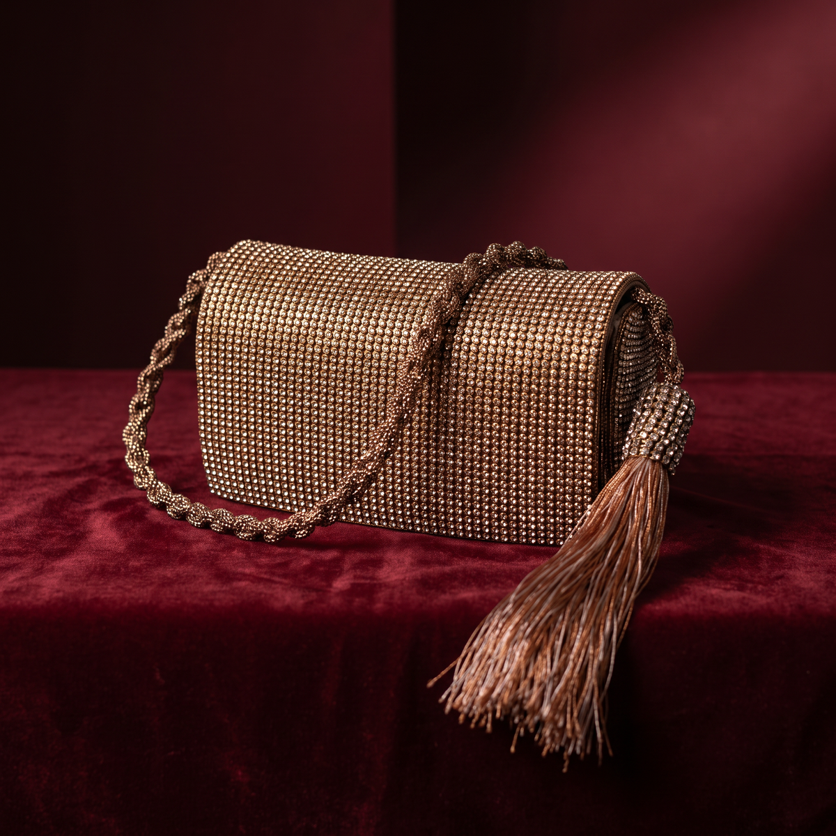 Velora Champagne Flap Bag