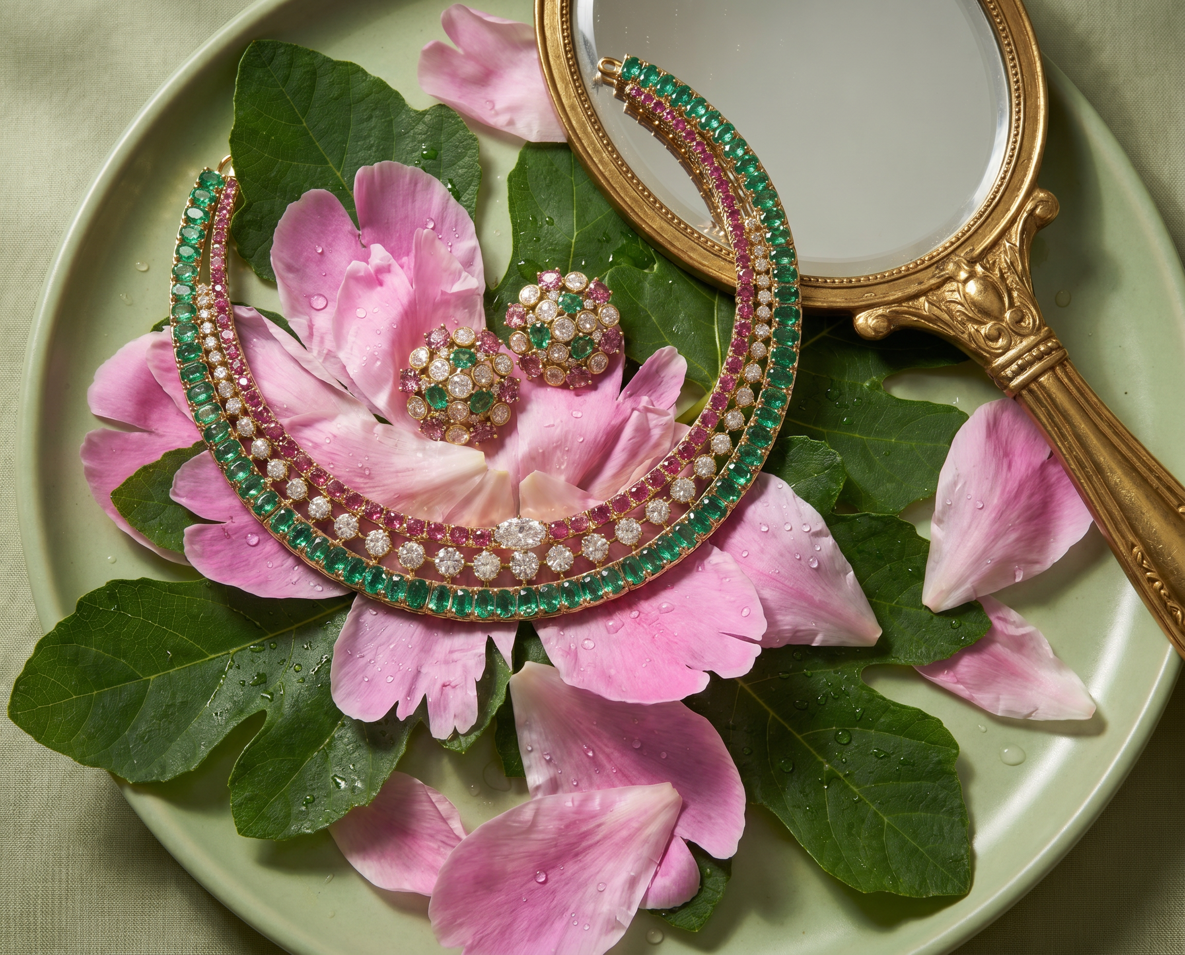 Laminar Emerald Court Necklace
