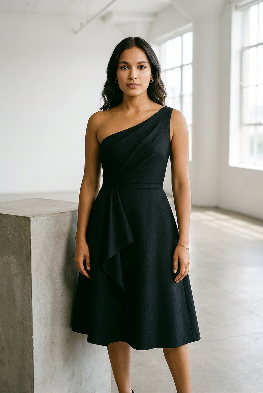 Origami One Shouldered Dress