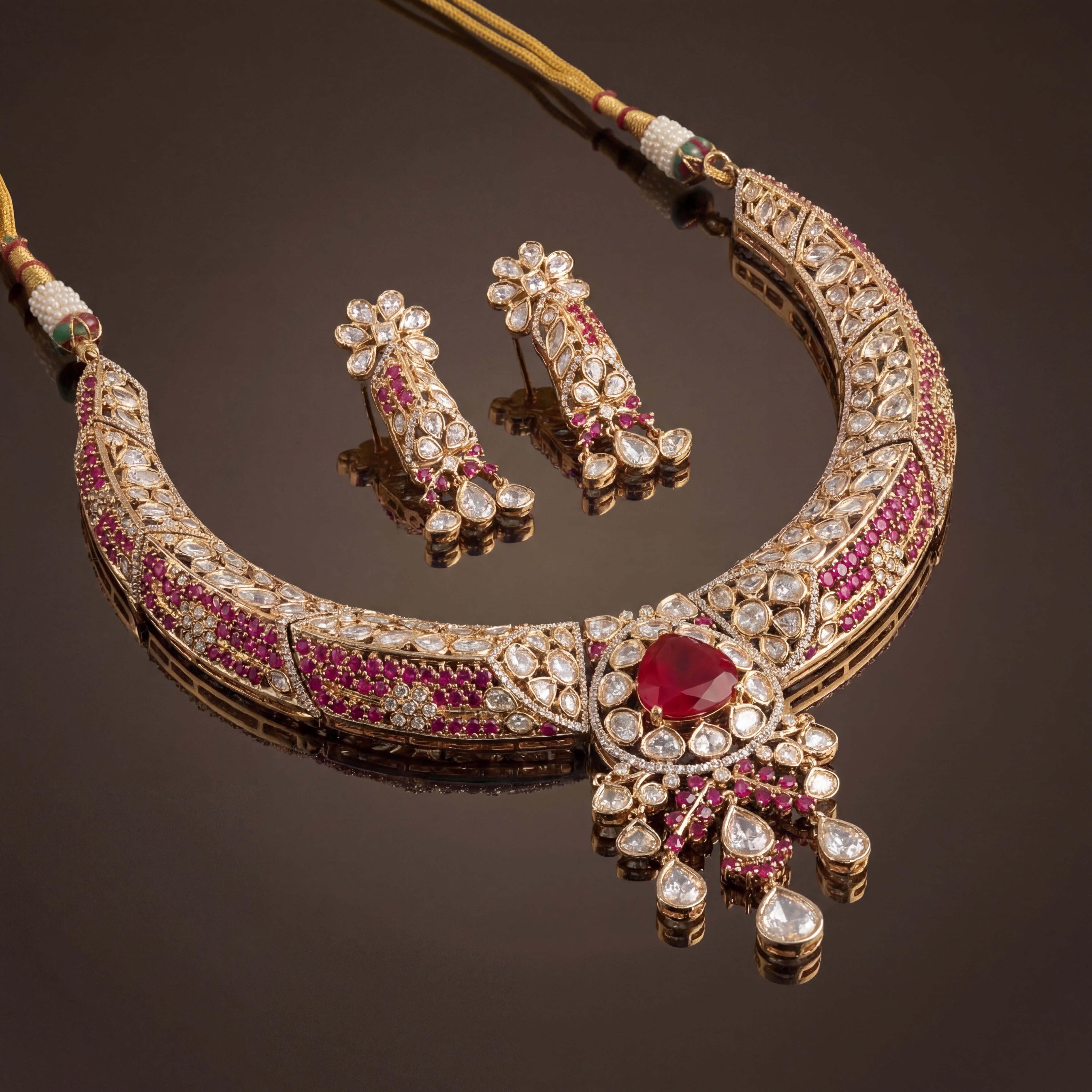 Shanaya Ruby Necklace Set