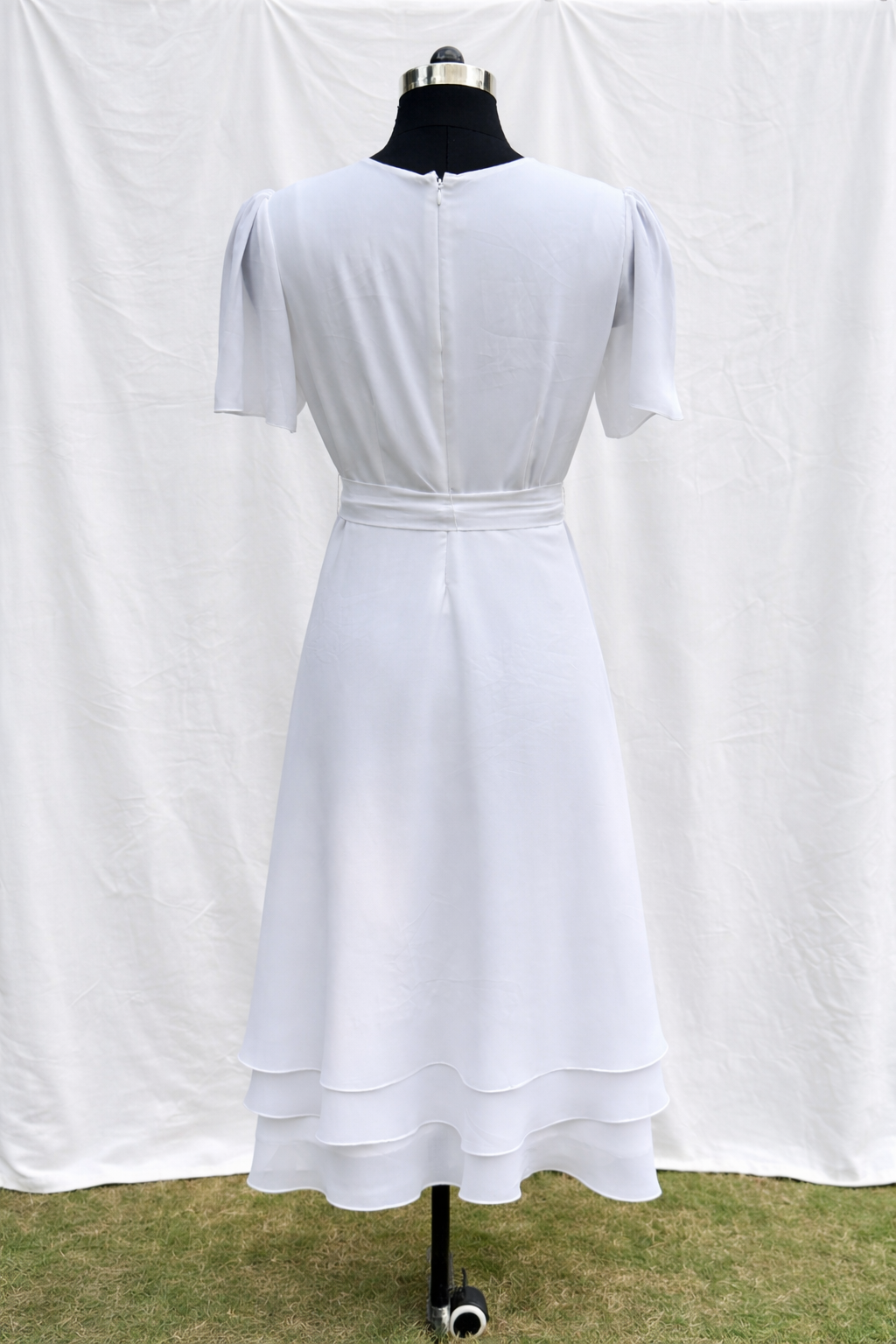 Flutter Wrap Dress White
