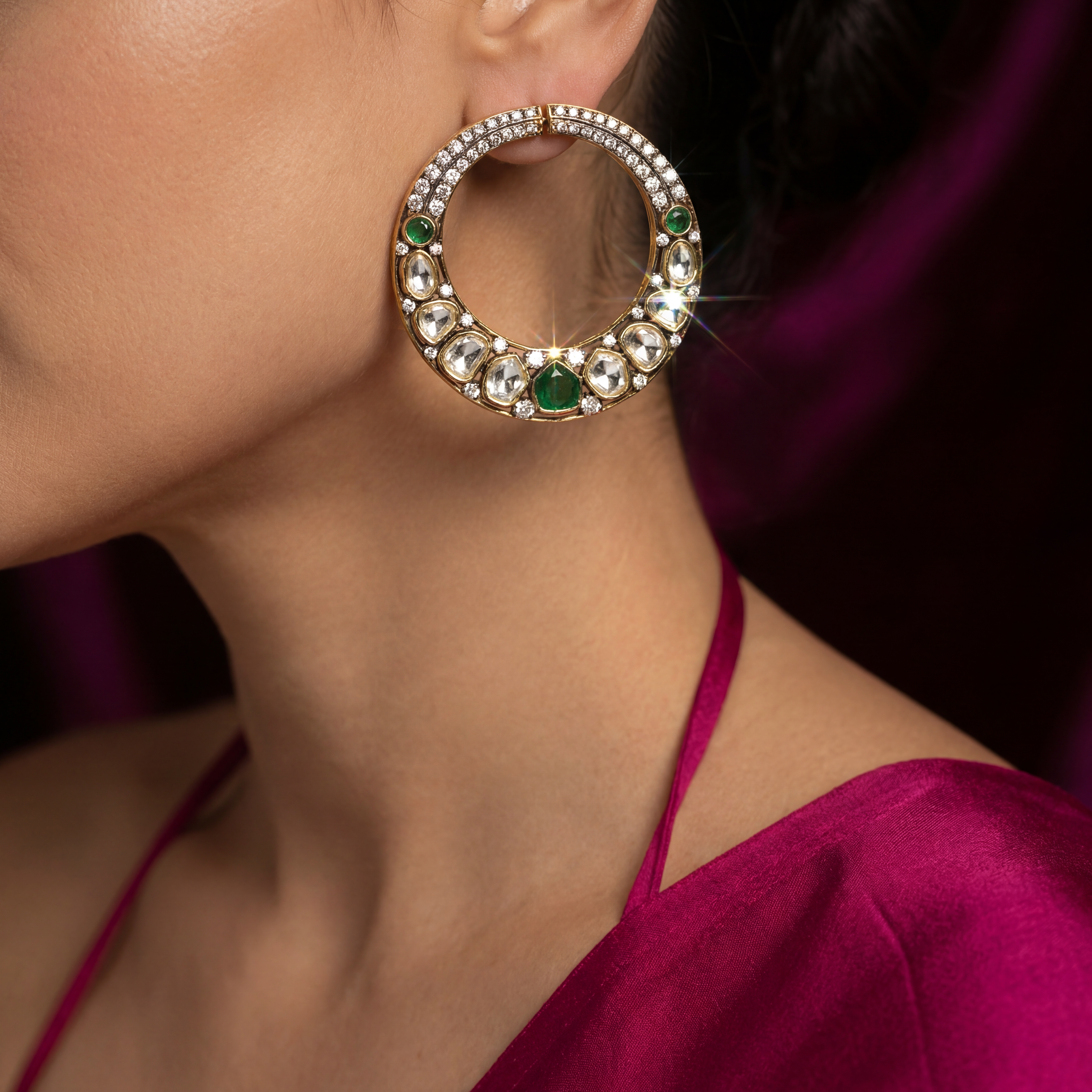 Chandbali Halo Hoops