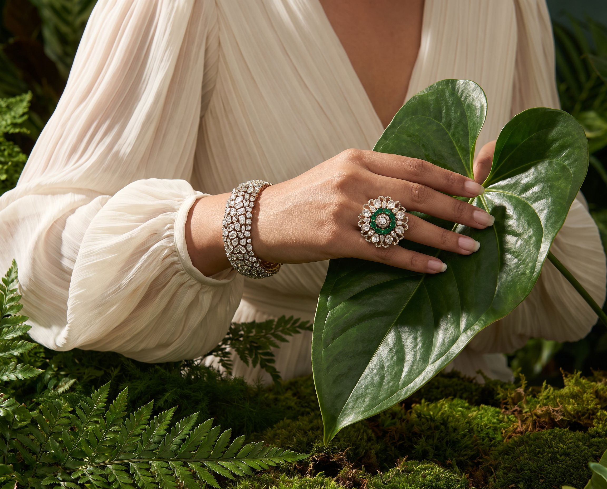 Radiant Stone Cuff Bracelet