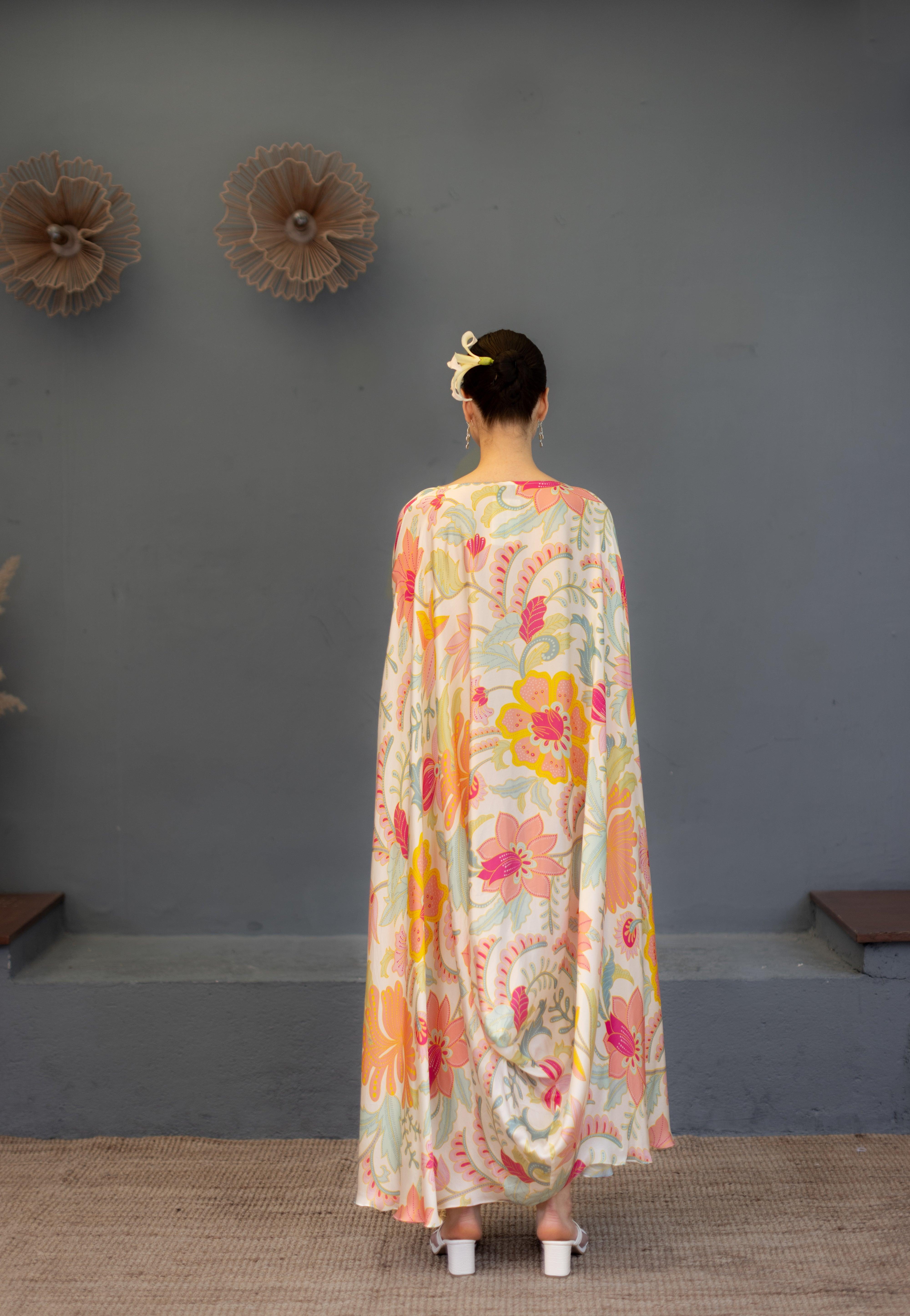 Eva Floral Kaftan Dress - Ozel