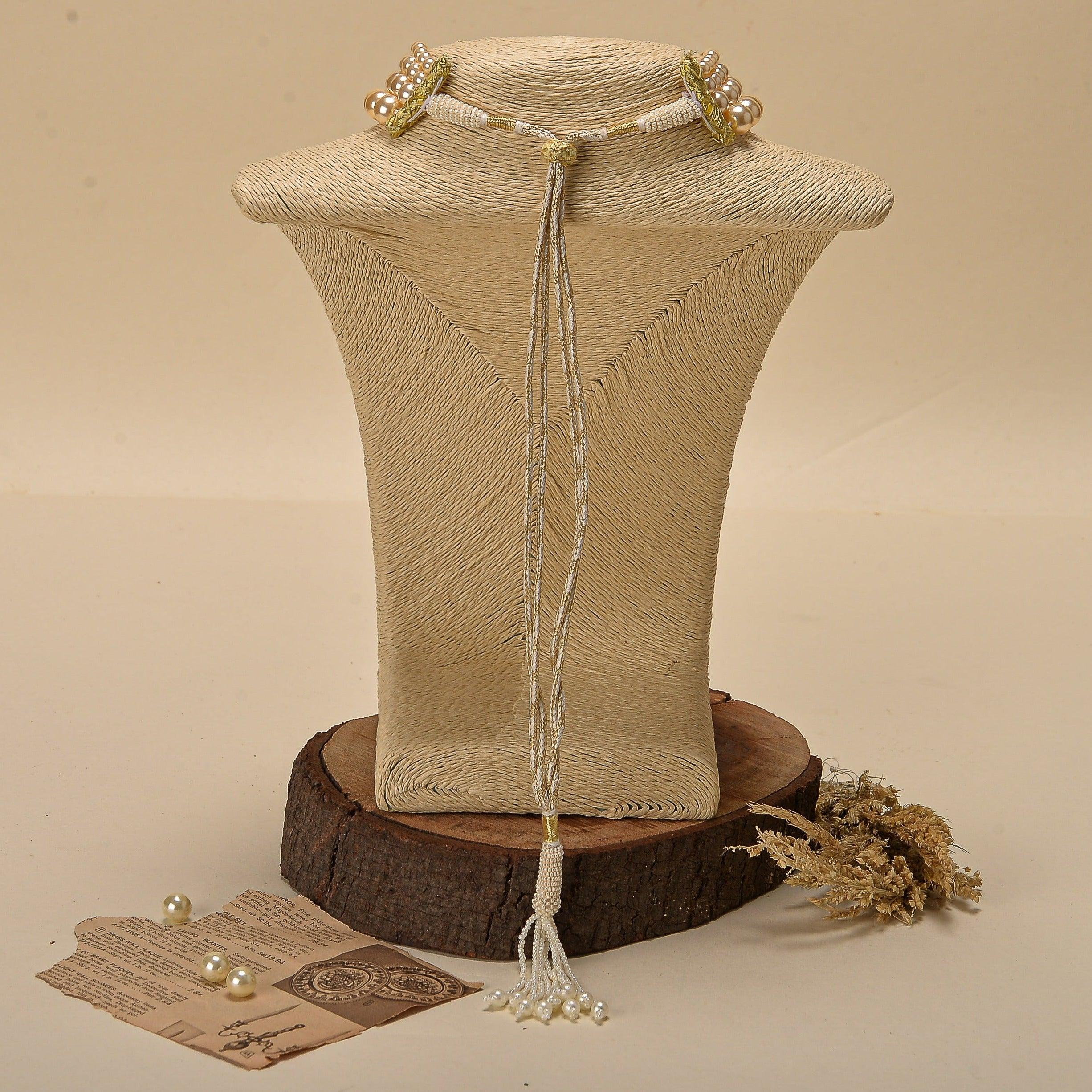 Swarovski Pearl Necklace - Light Gold