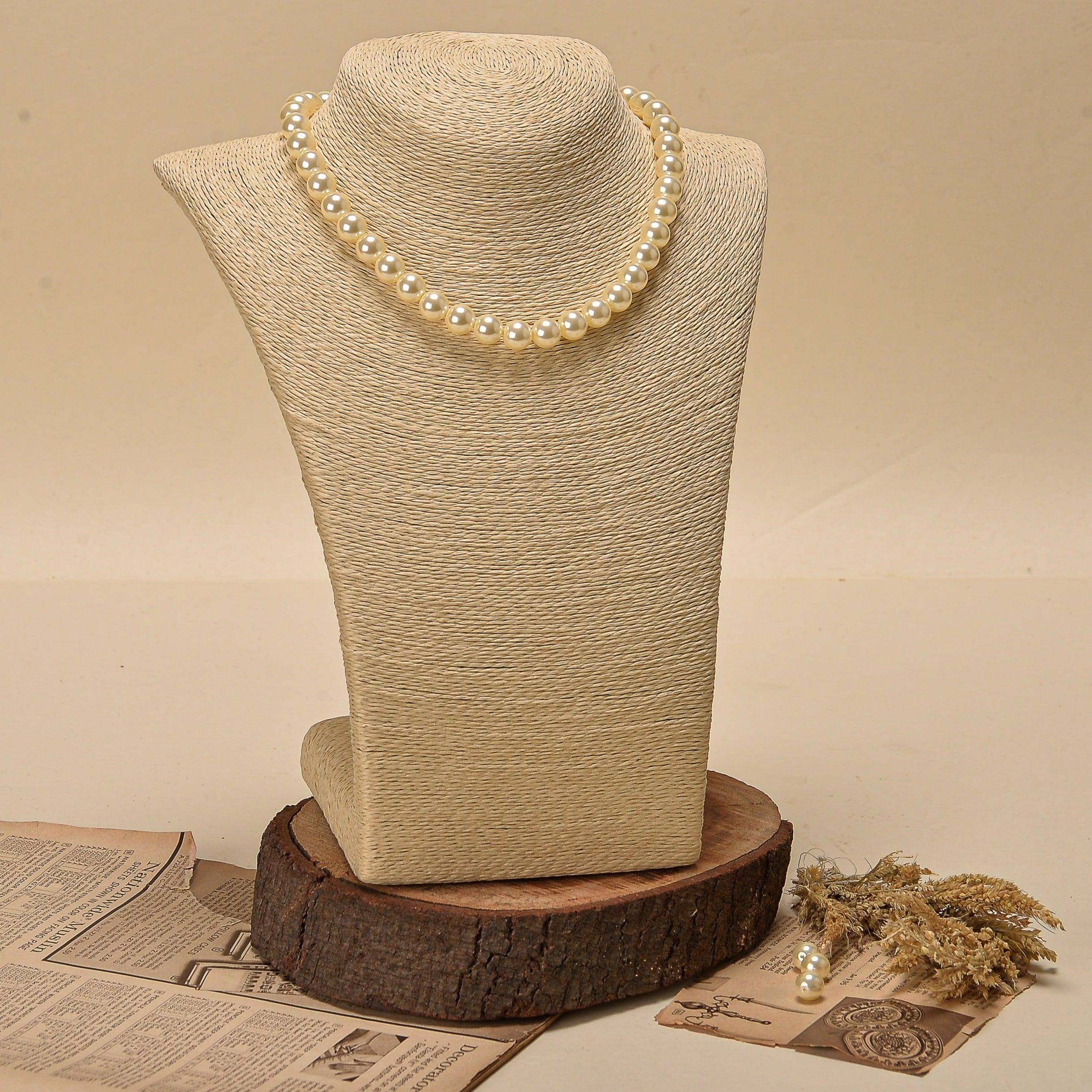Swarovski Pearl Necklace - White - Ozel