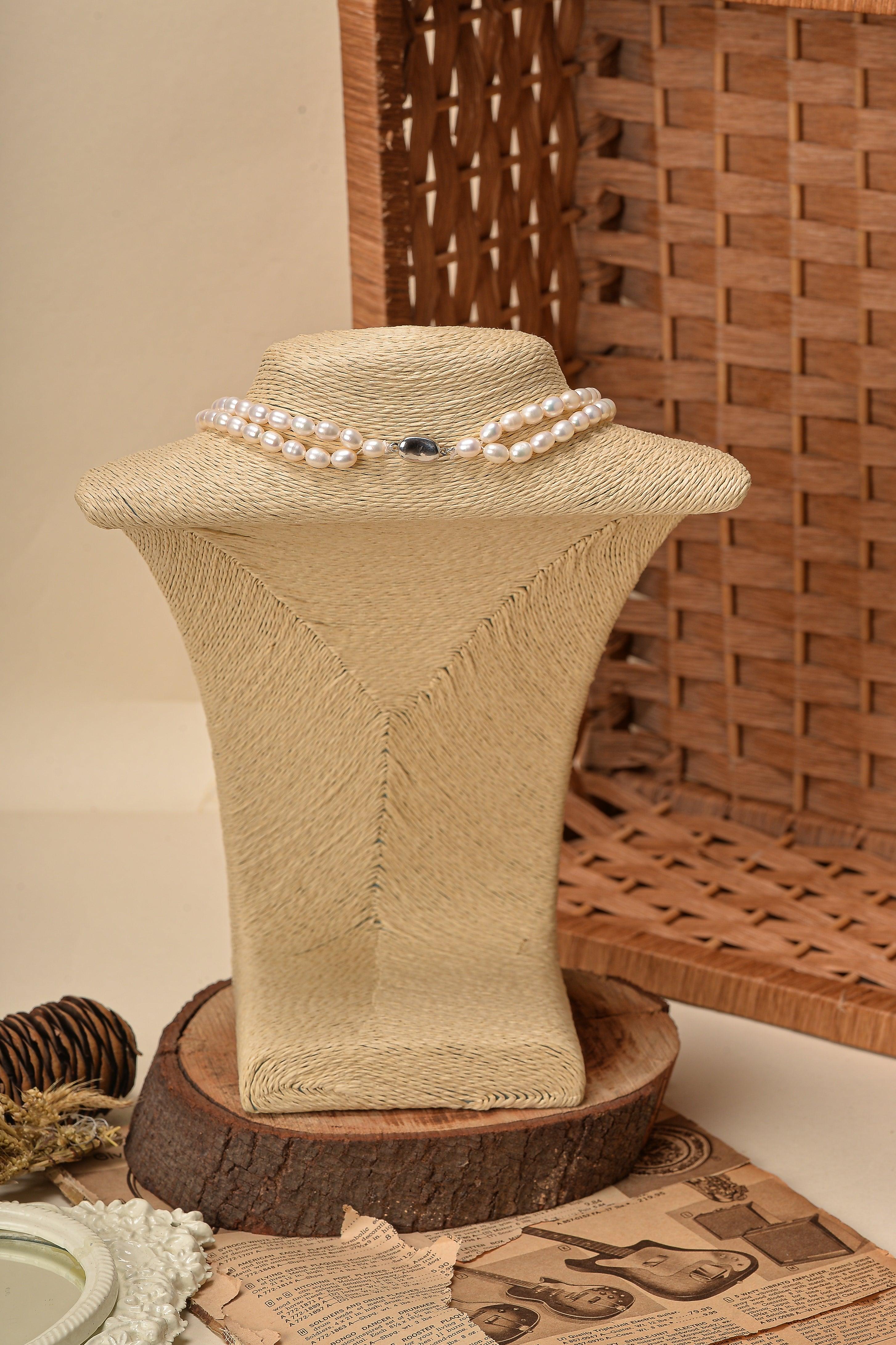 Freshwater Pearl Necklace - White - Ozel