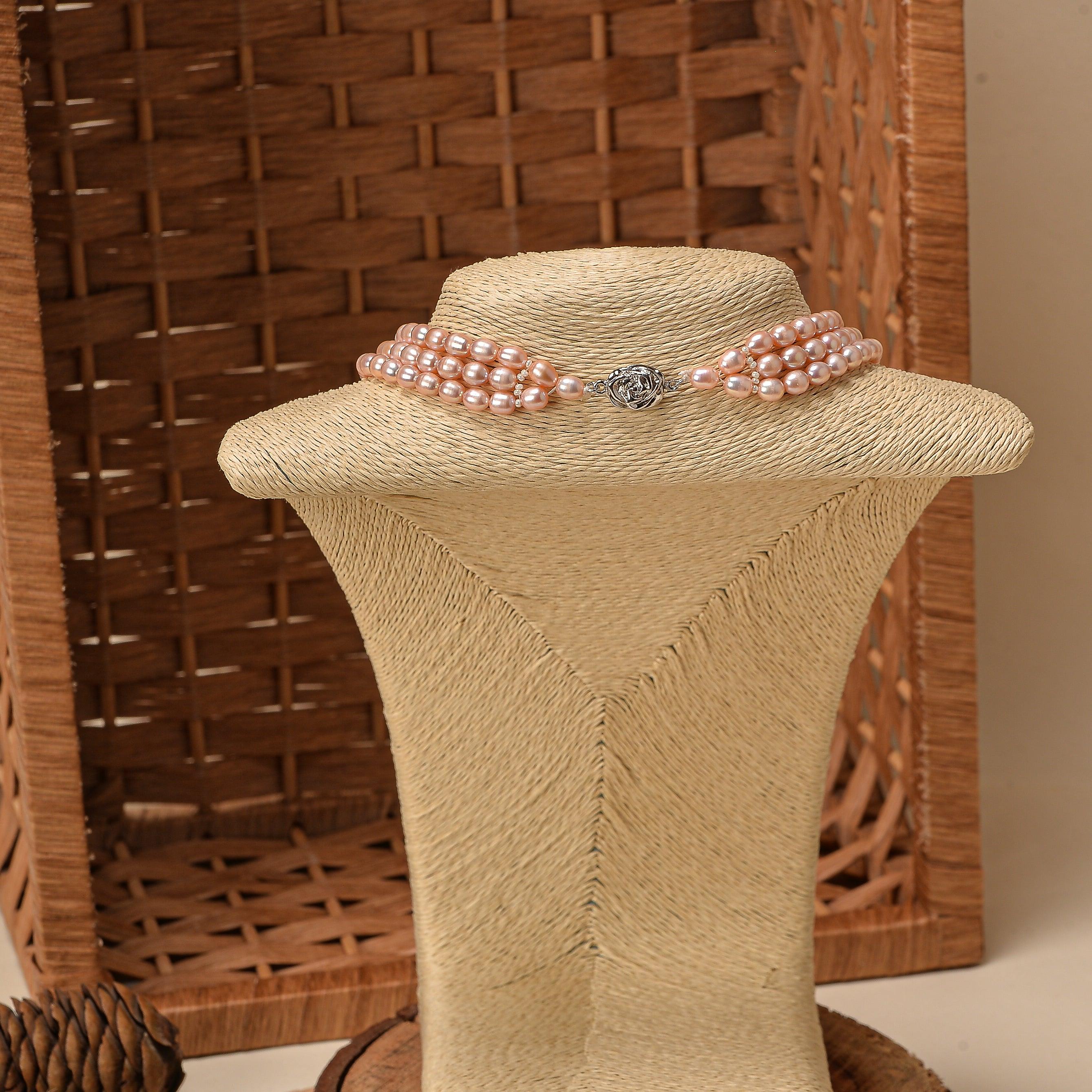 Freshwater Pearl Necklace - Grey Lavender - Ozel