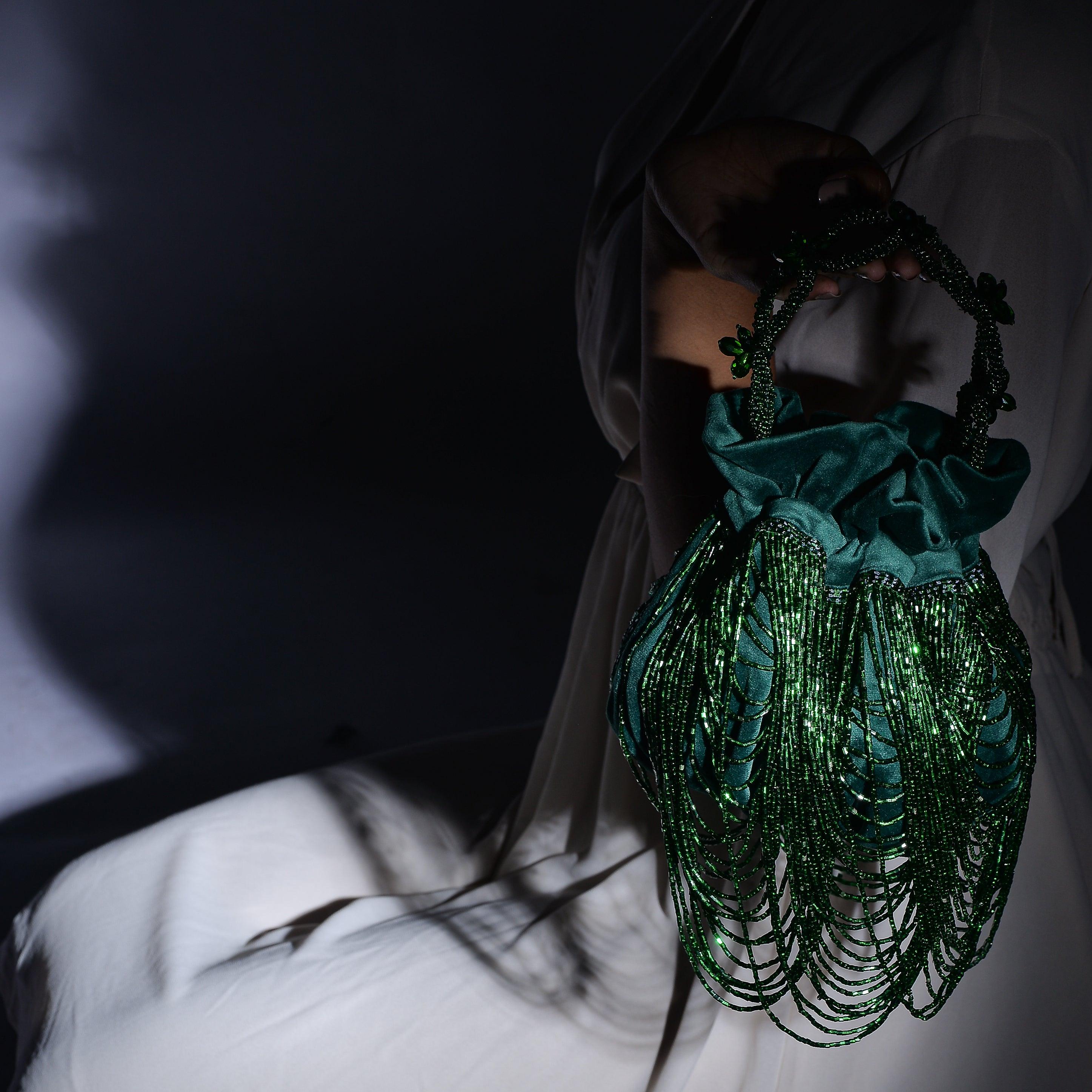 Dragon's Nest - Emerald Green Potli Bag - Ozel