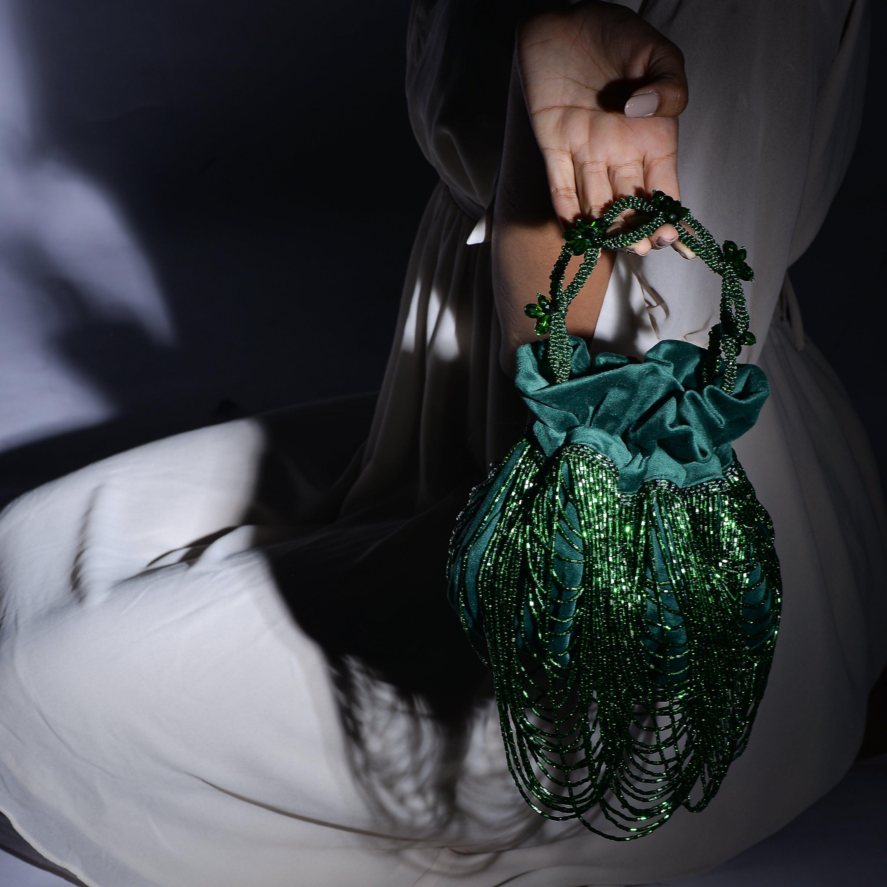 Dragon's Nest - Emerald Green Potli Bag - Ozel