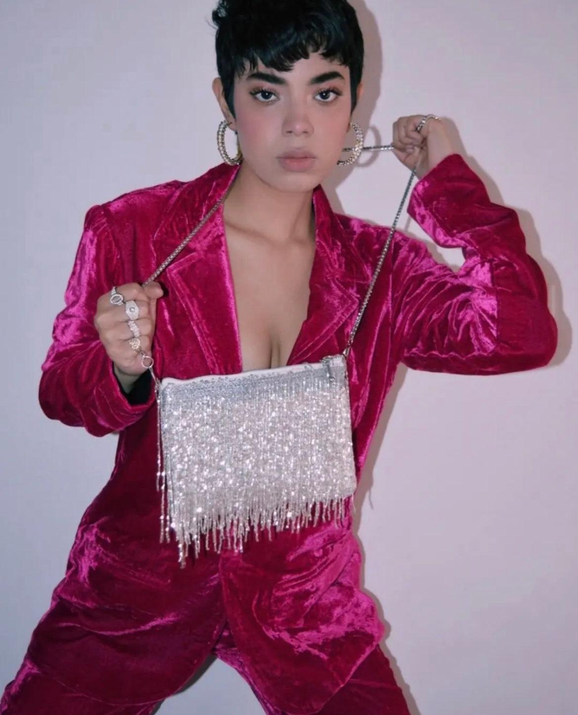 Cleopatra Sling Silver Bag - Ozel