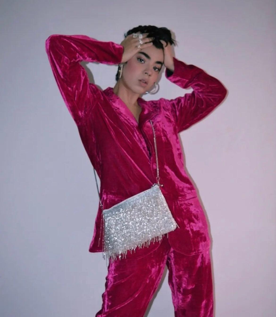 Cleopatra Sling Silver Bag - Ozel