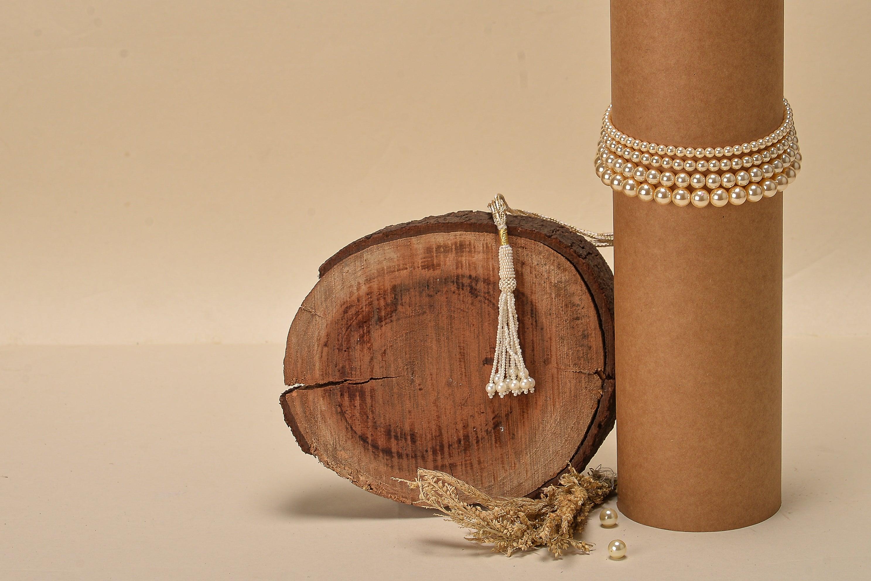 Swarovski Pearl Choker - Light Gold - Ozel