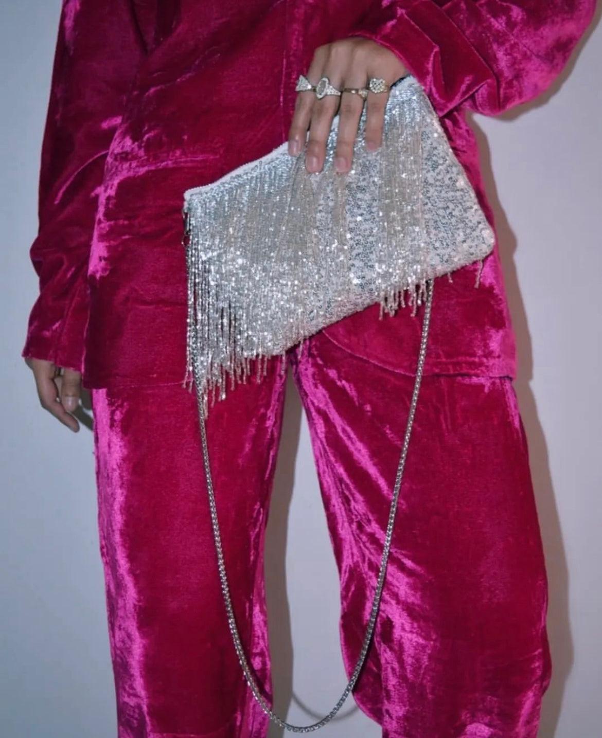 Cleopatra Sling Silver Bag - Ozel