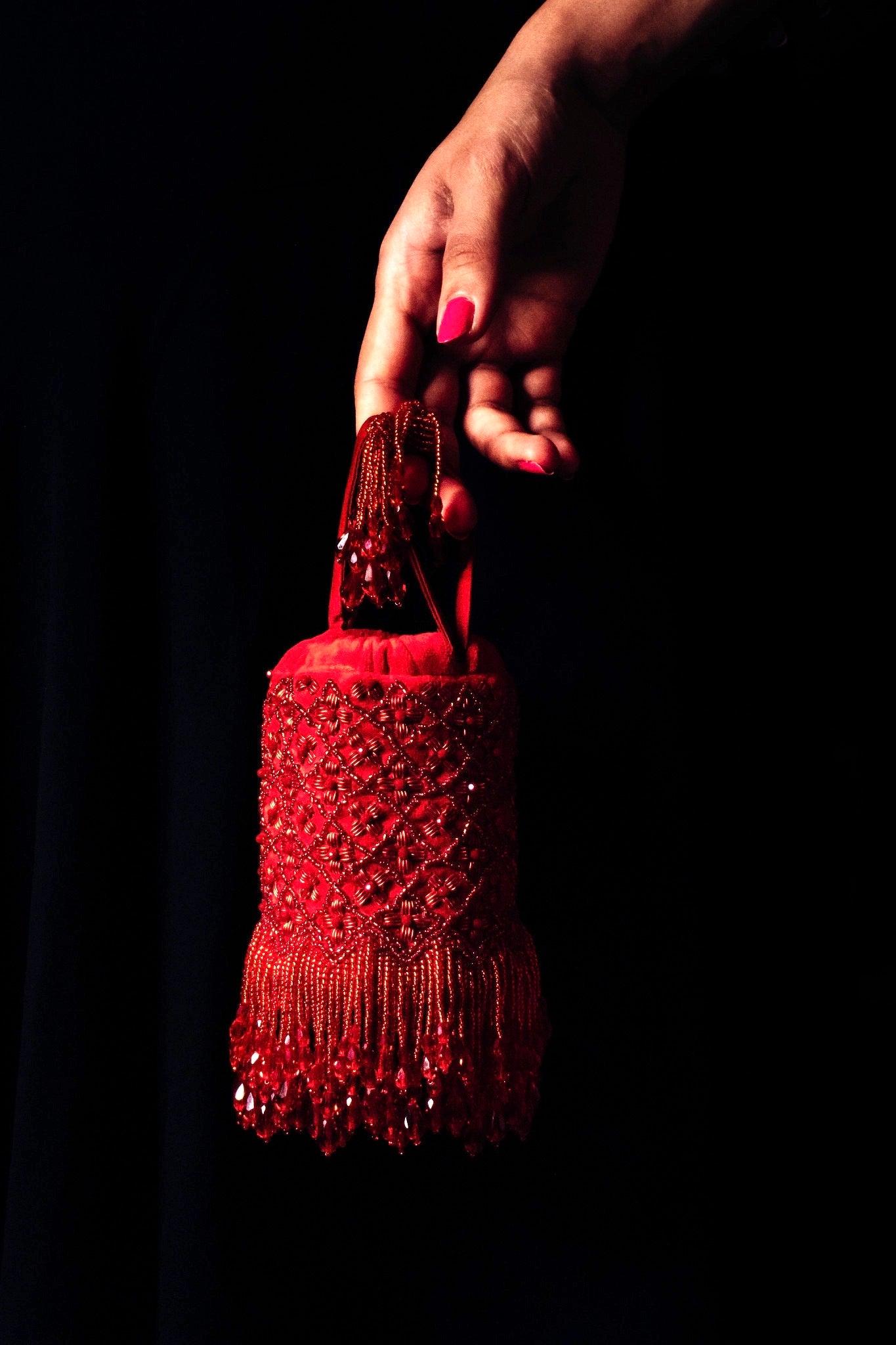 Pandora Mini Red Bucket Bag - Ozel