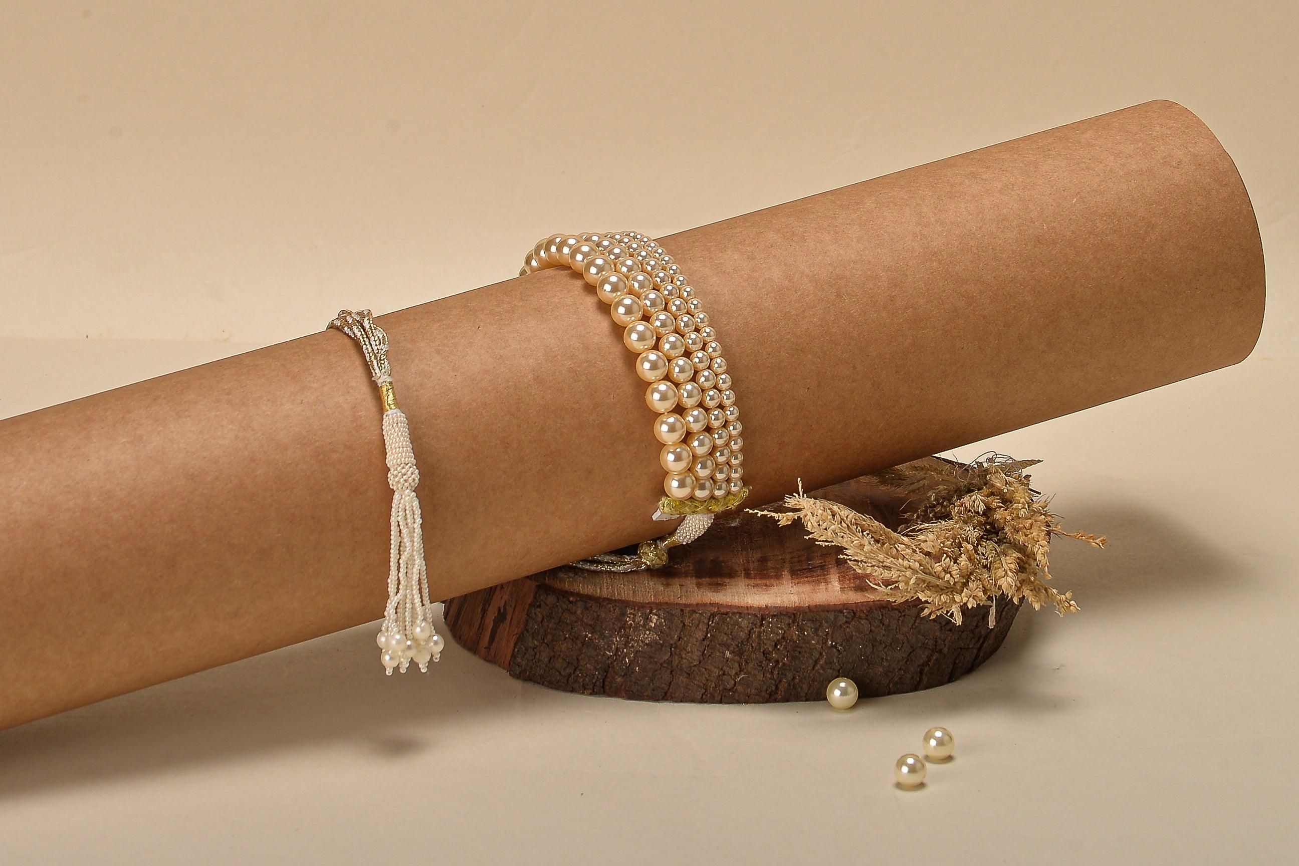 Swarovski Pearl Choker - Light Gold - Ozel