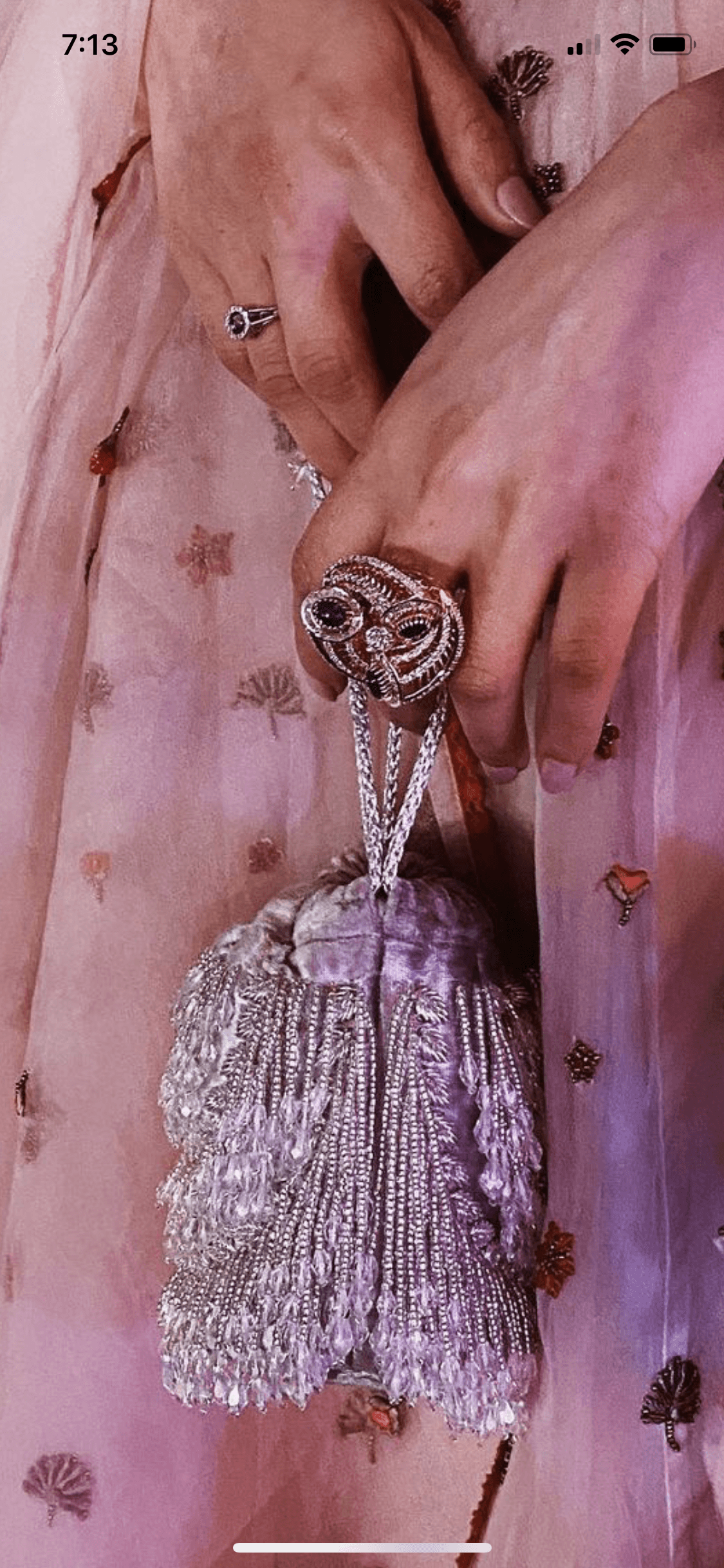 Andromeda Mini Silver Tassels Bucket Bag - Ozel