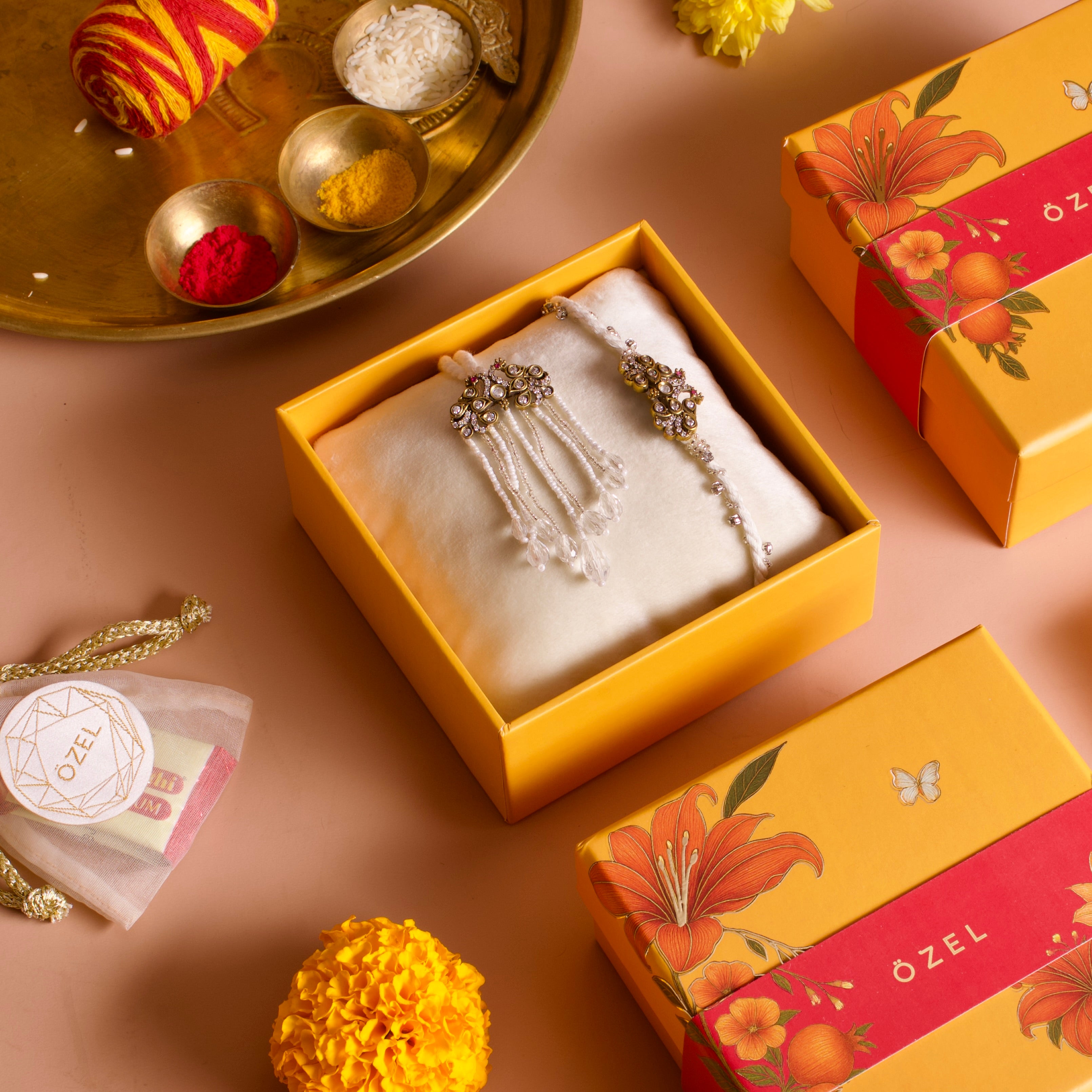 Neelkanth Rakhi and Lumba Set