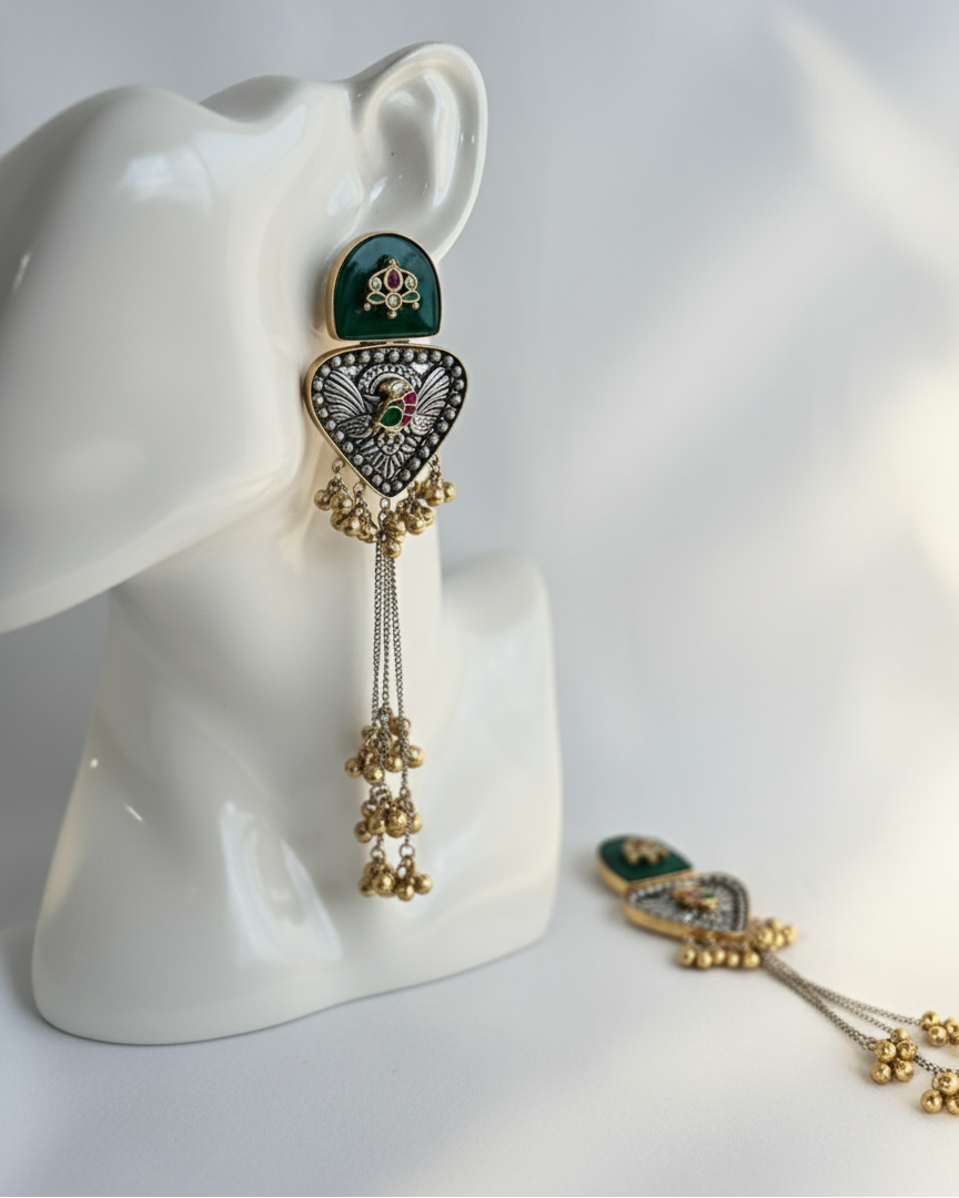 Mayura Temple Dangler Earrings