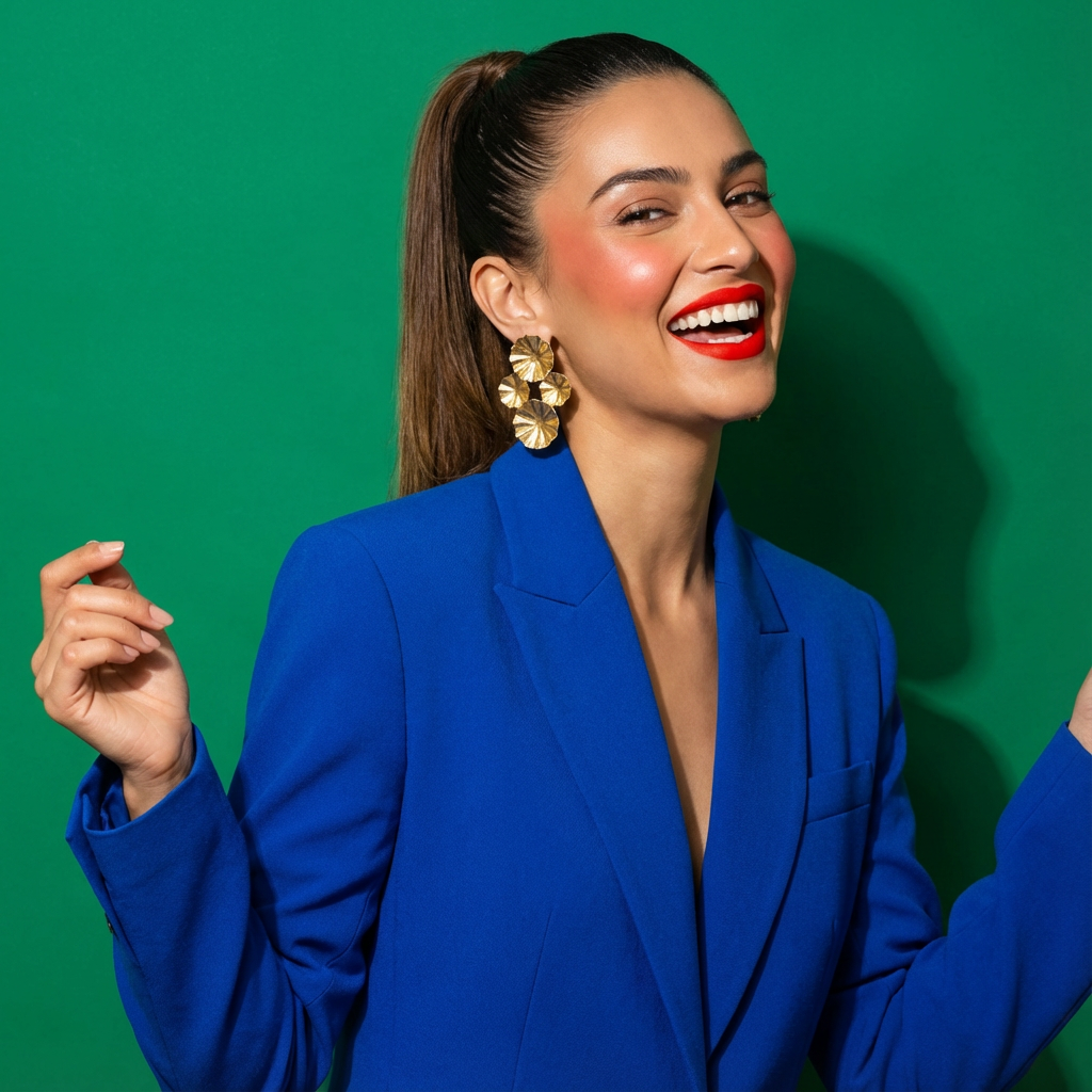 Radiant Sunburst Drop Earrings (Gold Tone)