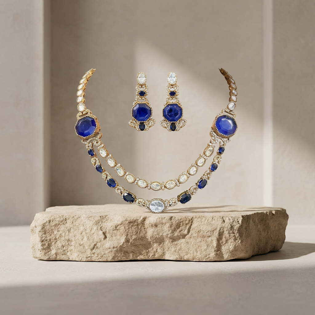 Cobalt Aurelia Necklace & Earring Set