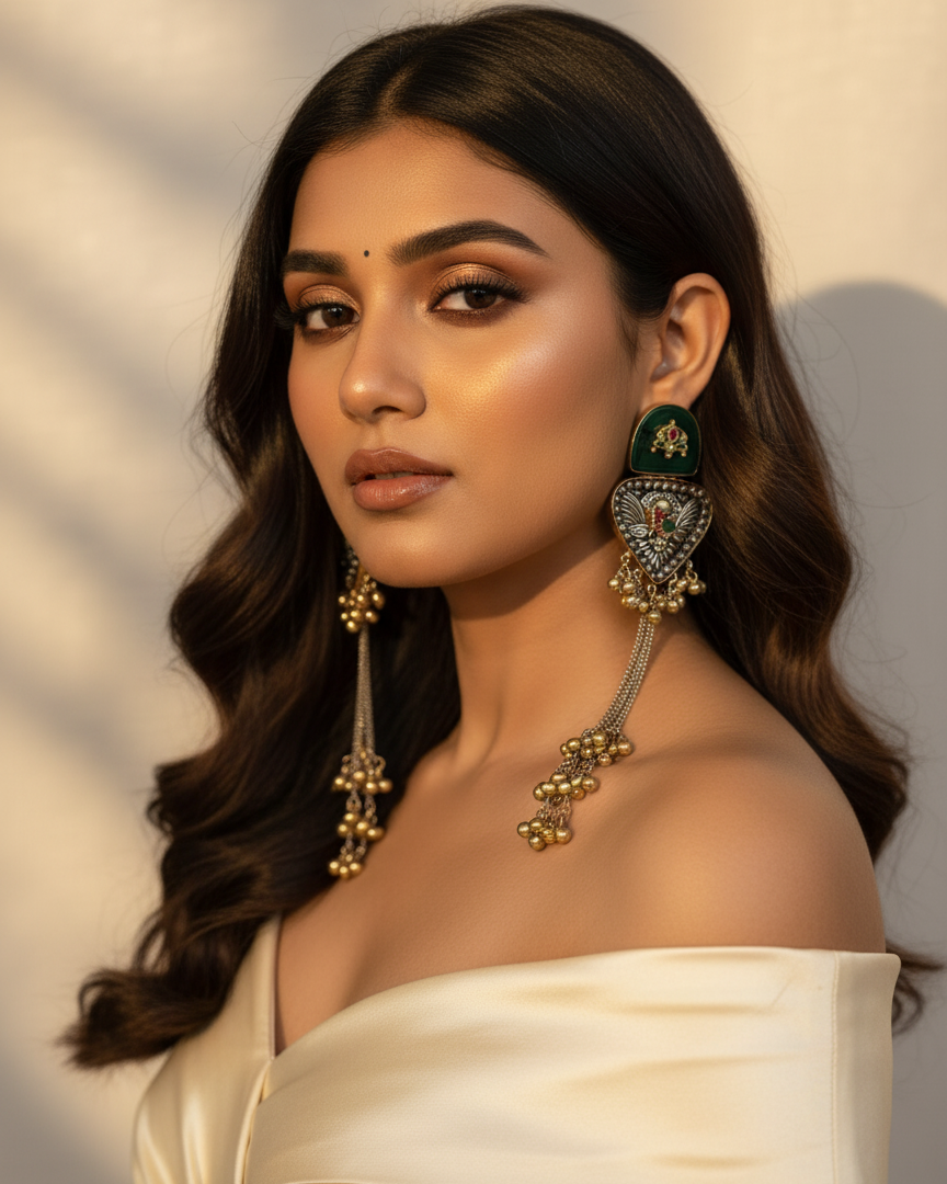 Mayura Temple Dangler Earrings