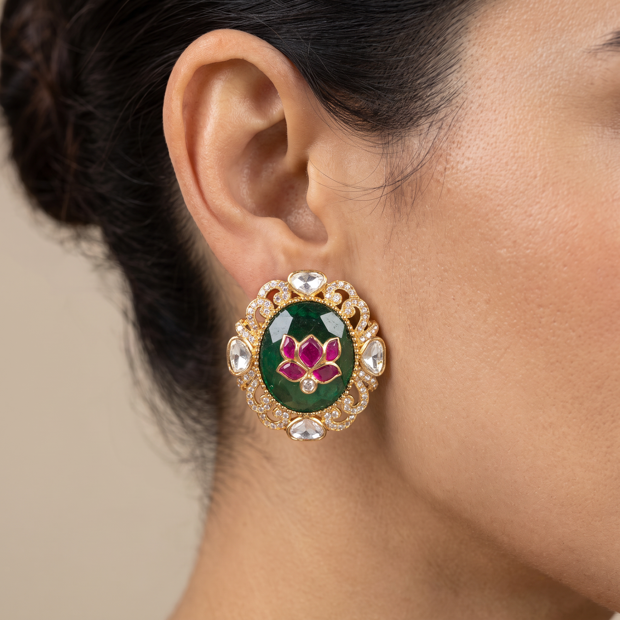Lotus Garden Statement Earrings