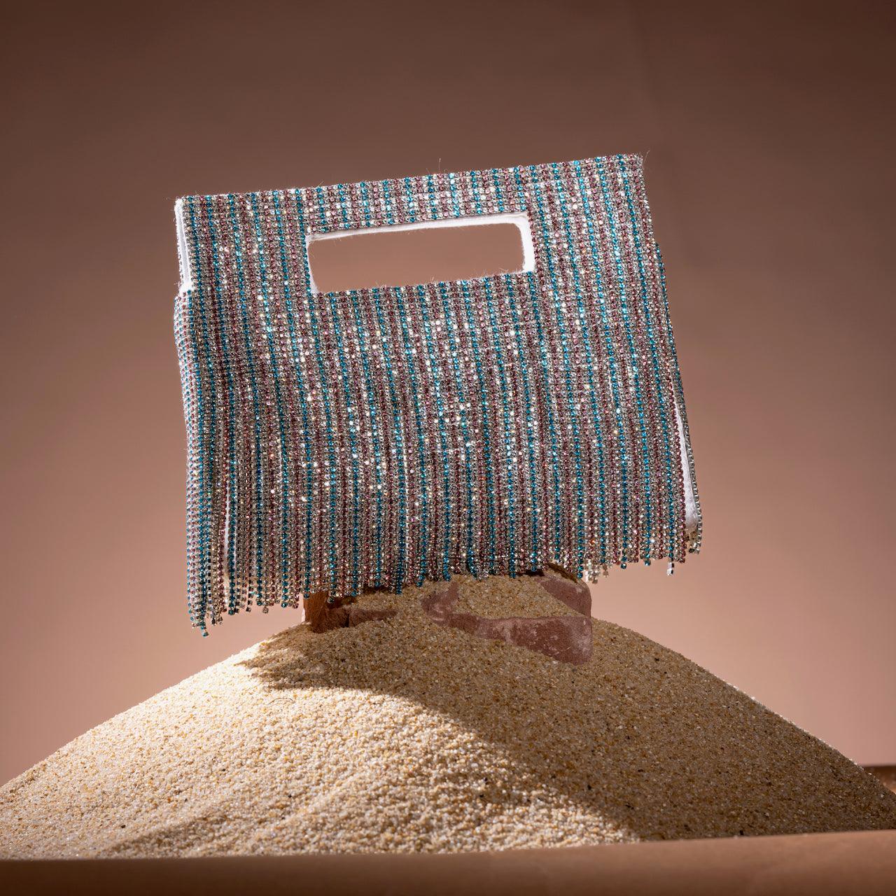 Dripping Bag -Pink Blue Silver - Ozel