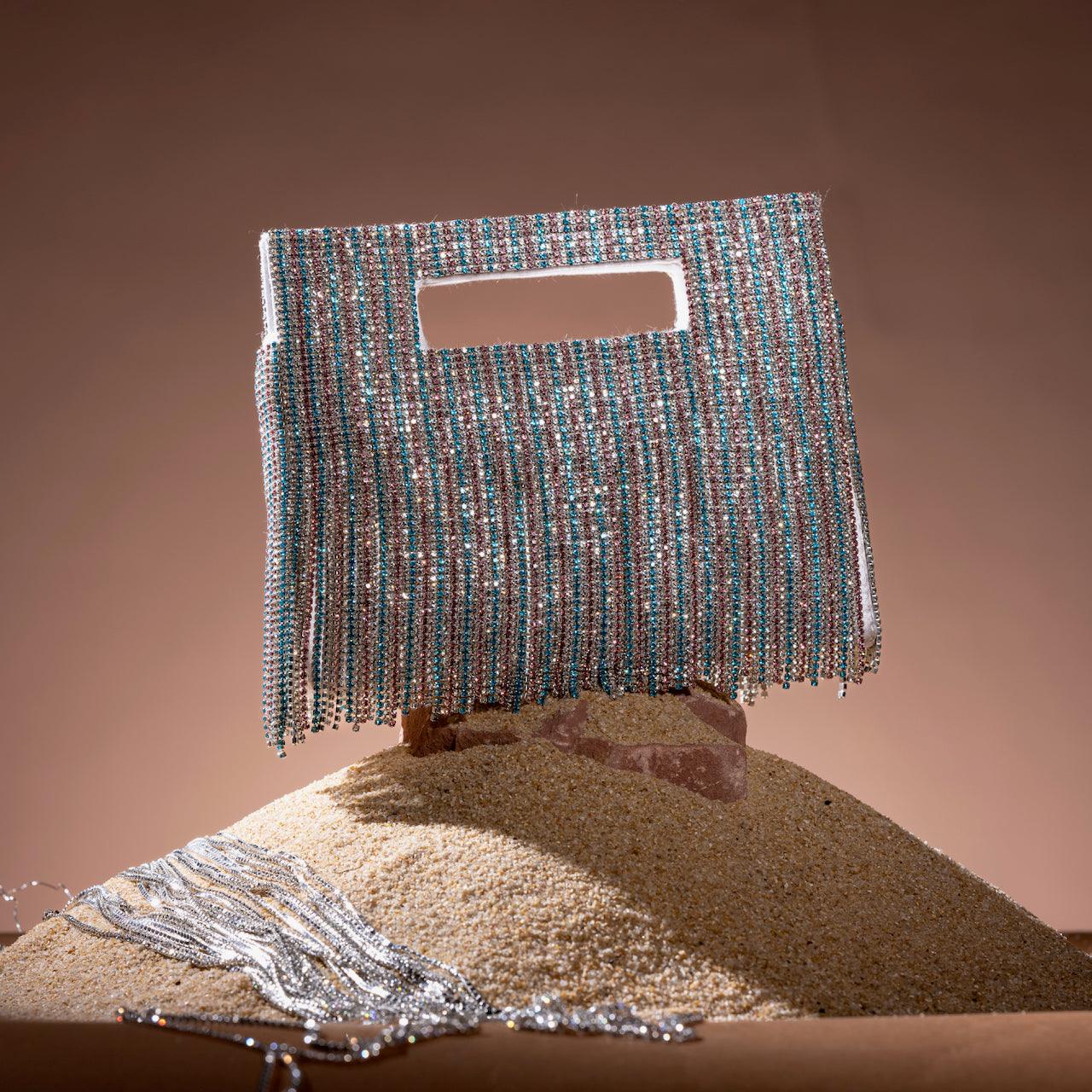 Dripping Bag -Pink Blue Silver - Ozel