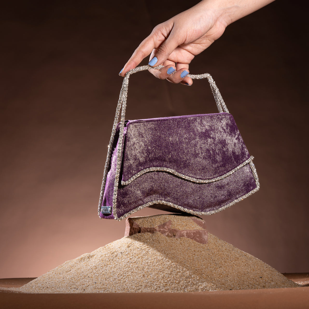 Frame Metallic Purple Bag