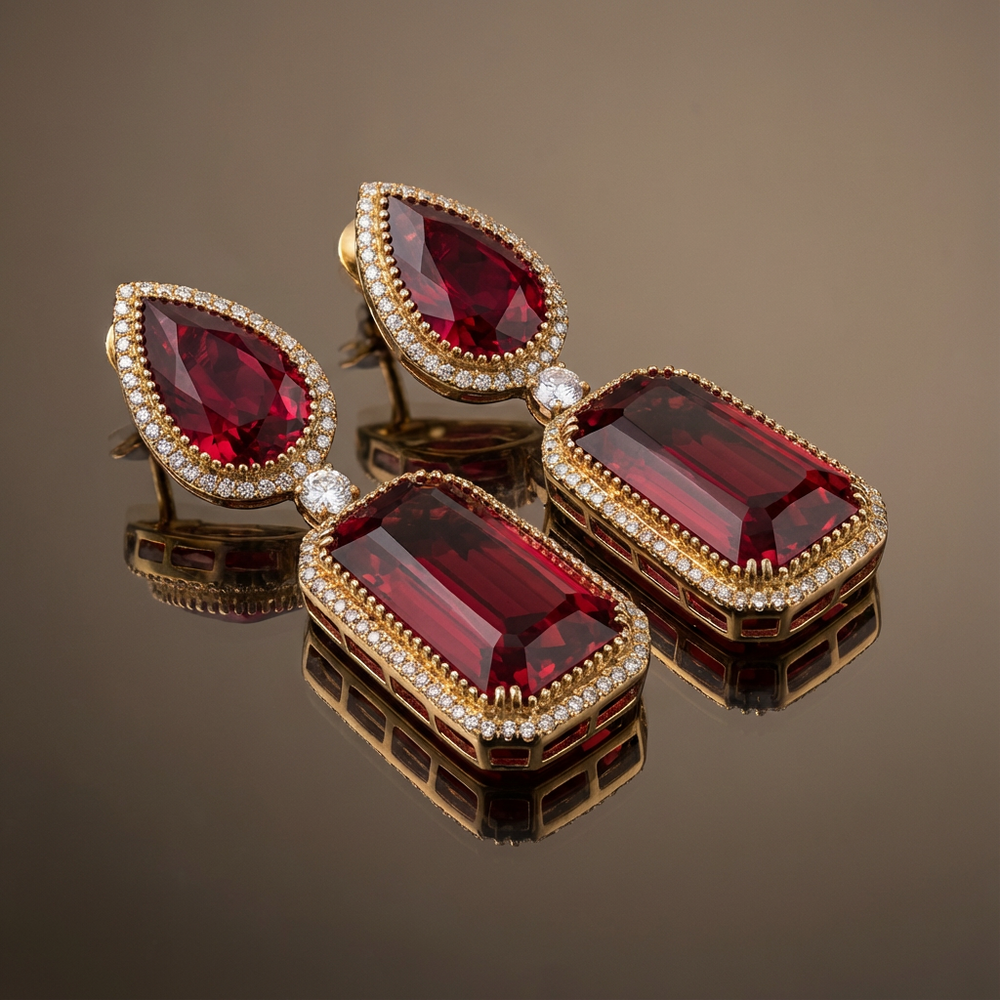 Regalia drop earrings – intricate handcrafted detail by Ozel