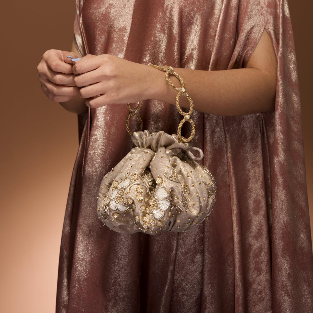 Zara gold potli bag - Ozel