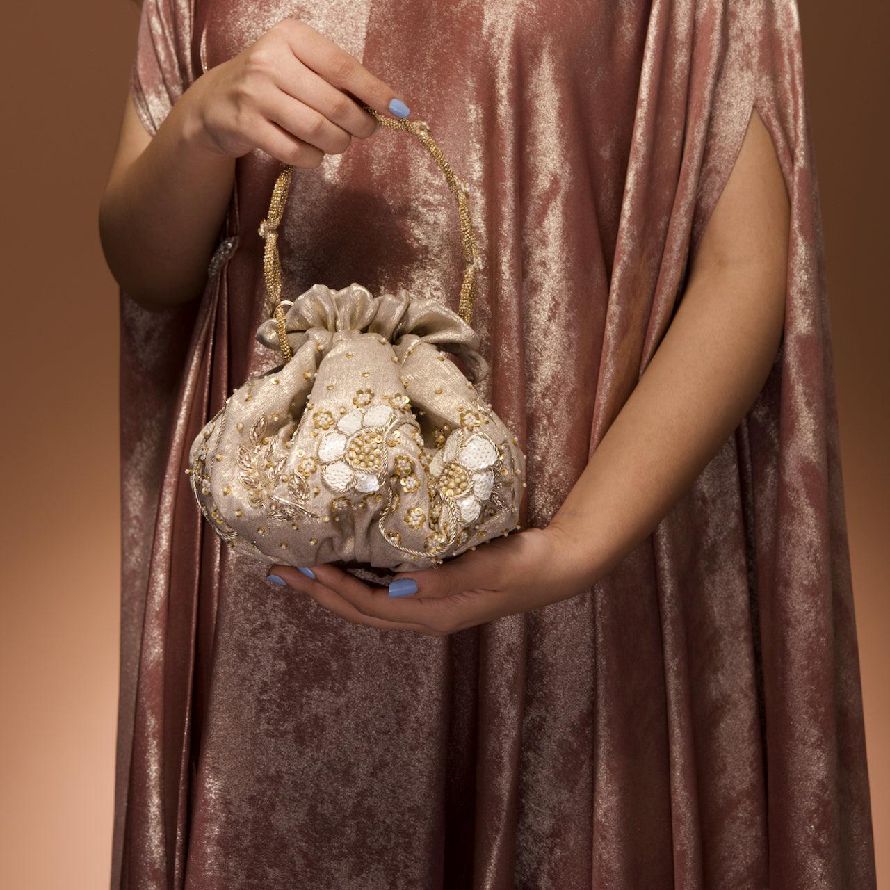 Zara gold potli bag - Ozel