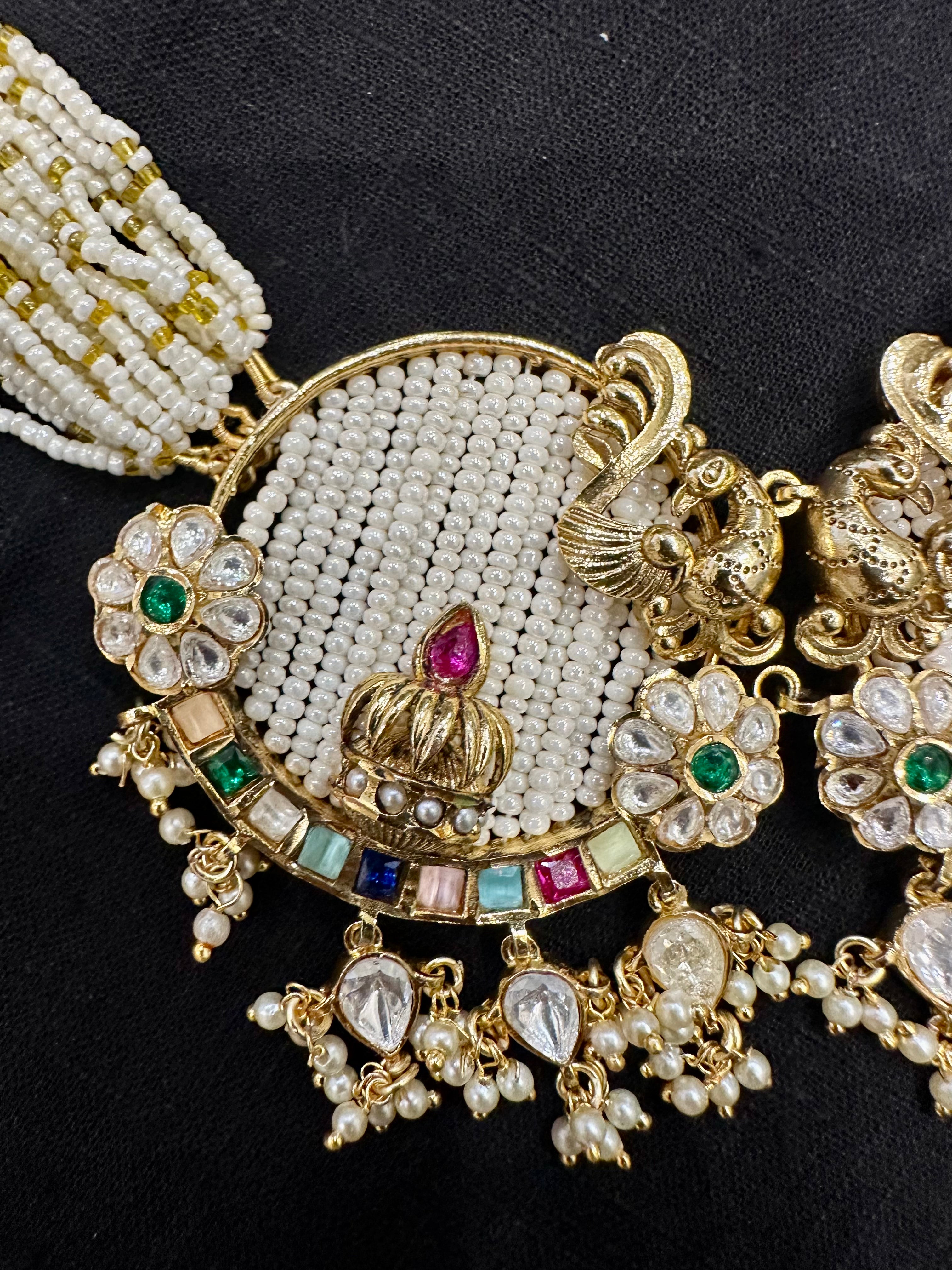 Moti Pearl Kundan Necklace Set