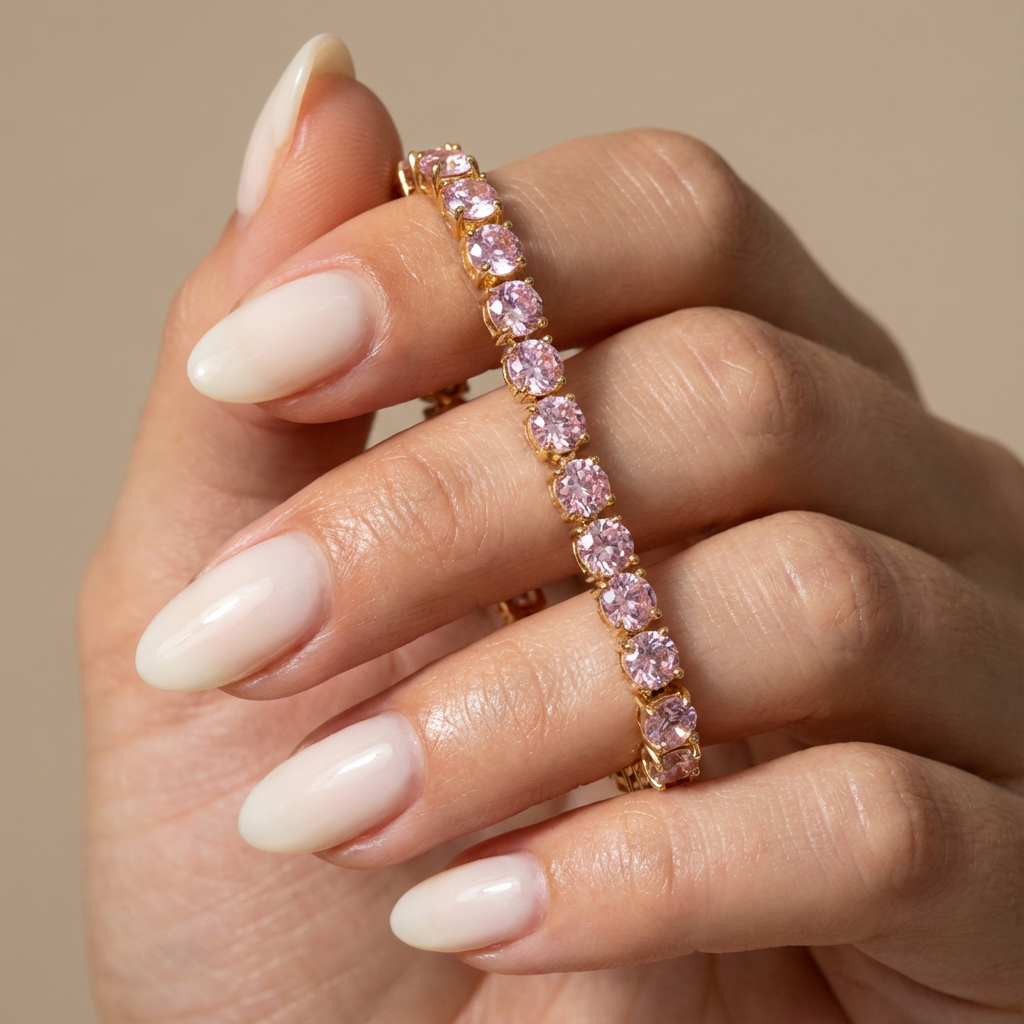 Pink Tennis Bracelet