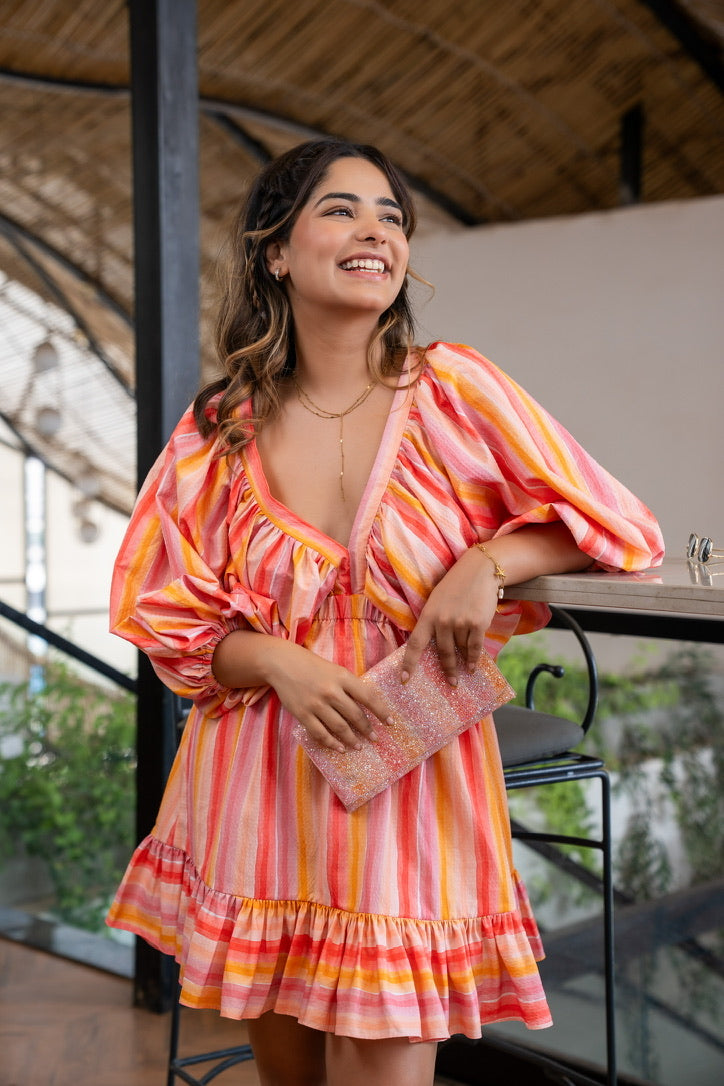 Candy stripes summer dress