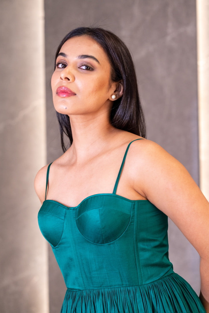 Emerald Green Corset Dress (Sale)