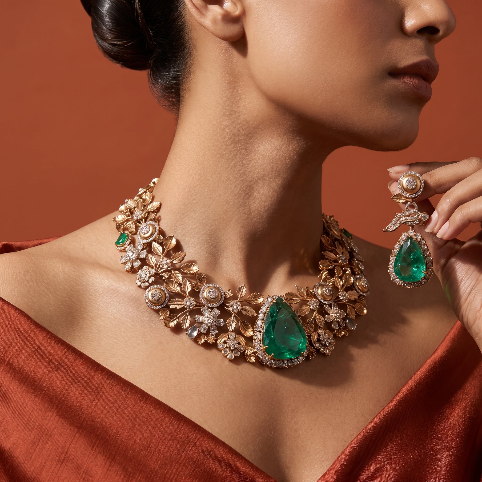 Verdant Garden Necklace & Earring Set