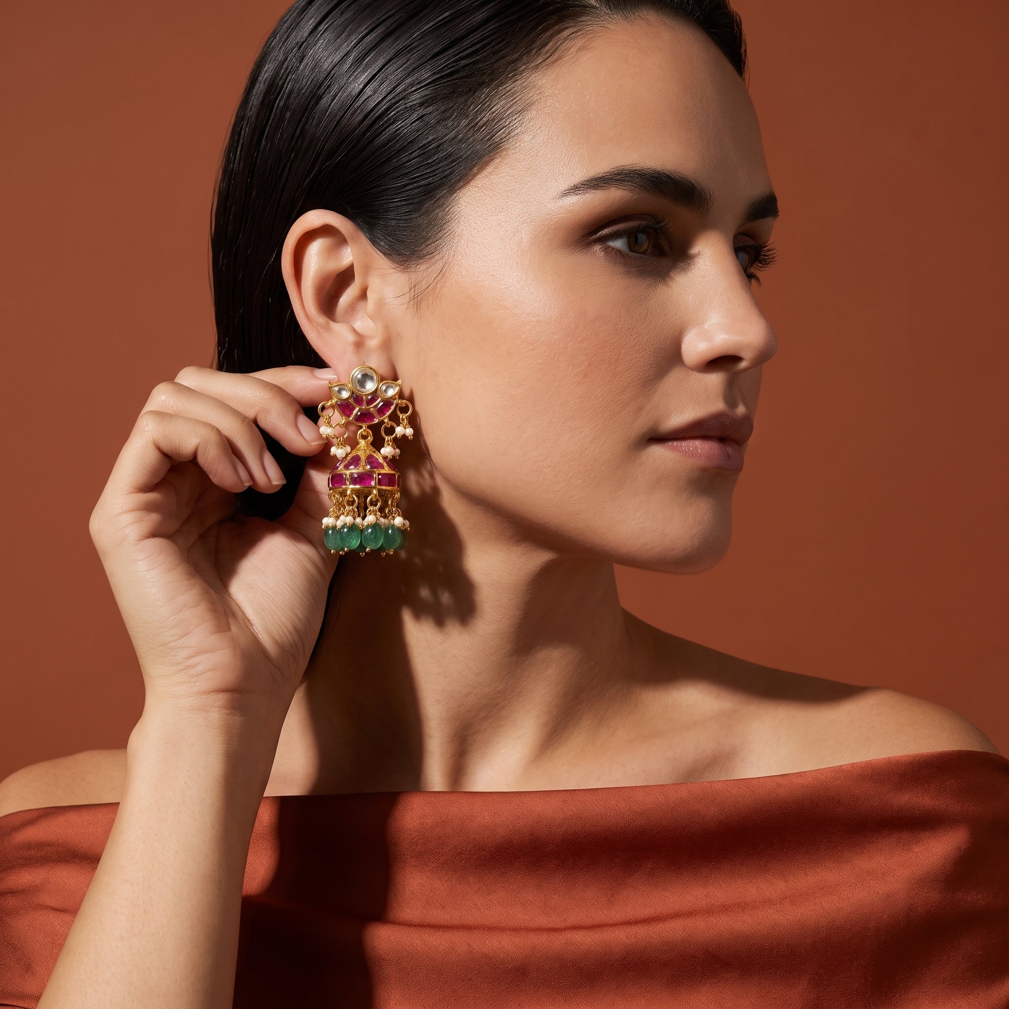 Chandrika Tiered Earrings