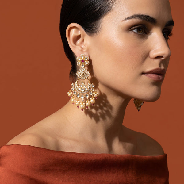 Chandbali Floral Earrings