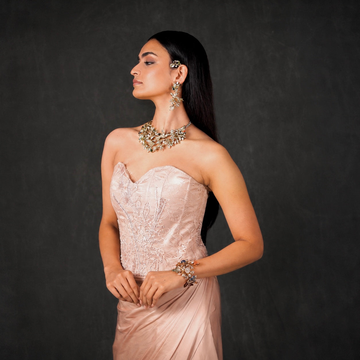 Peony Blush Corset Skirt Set