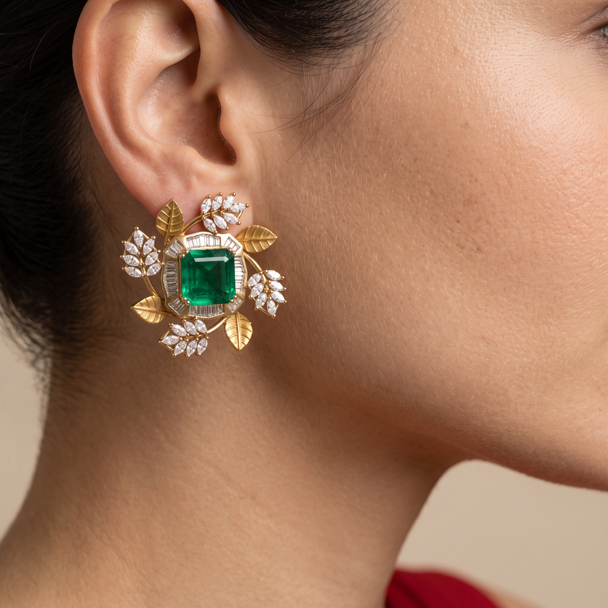 Verdant Crown Stud Earrings