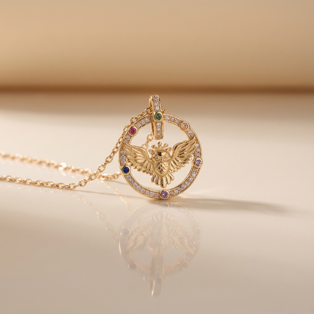 Aurelion Winged Medallion Necklace