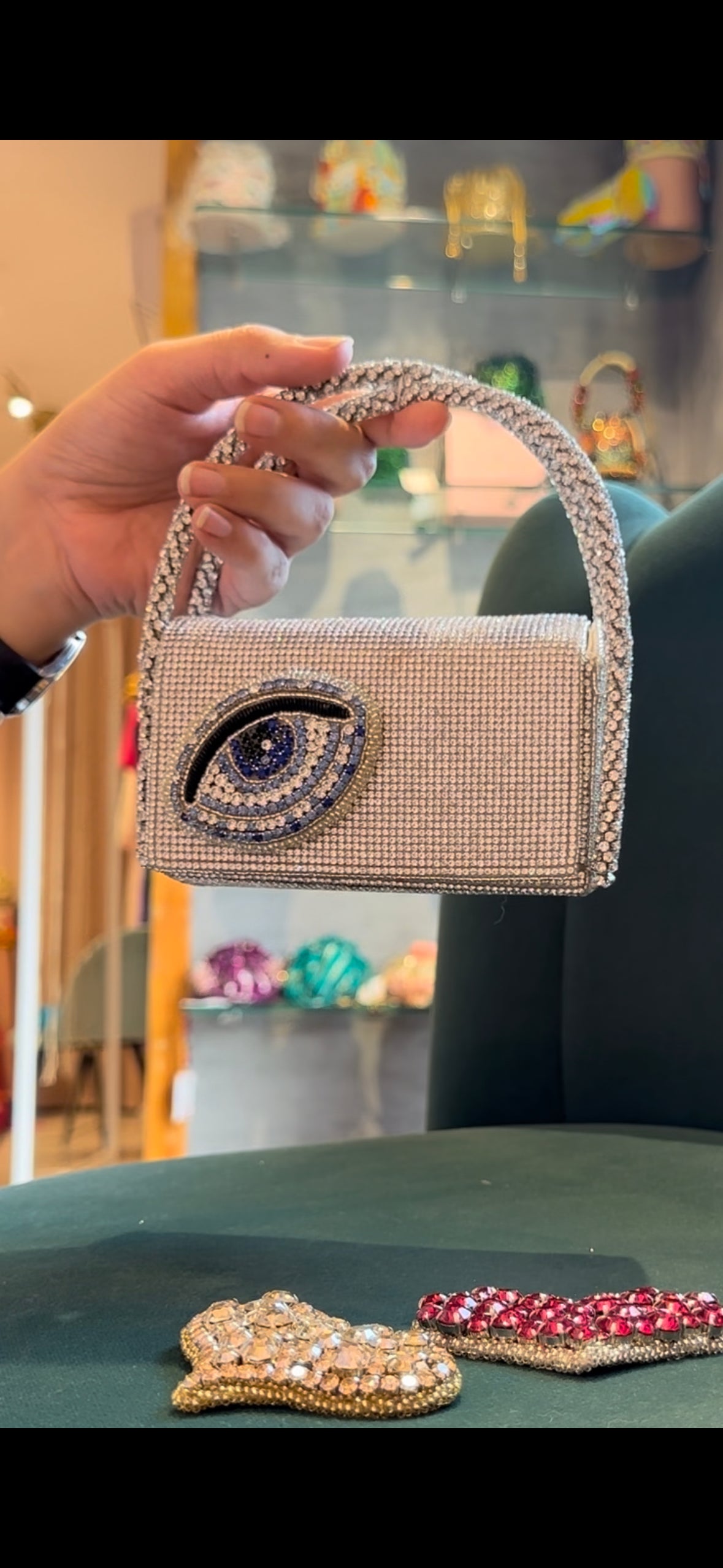 Mini dazzle bag with charms