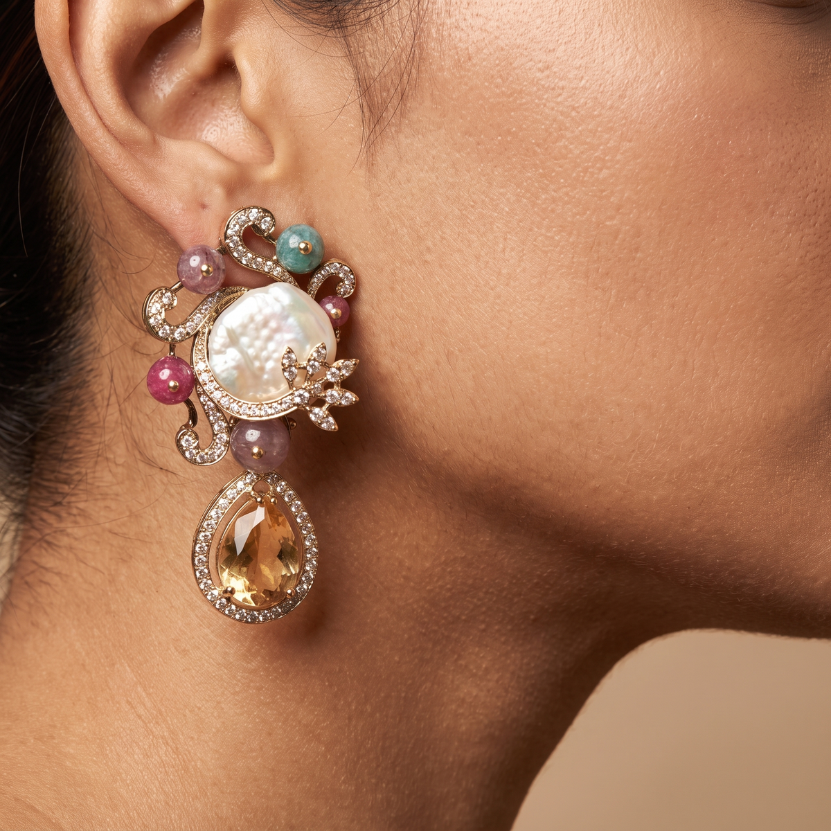Moonrise Pearl Drop Earrings