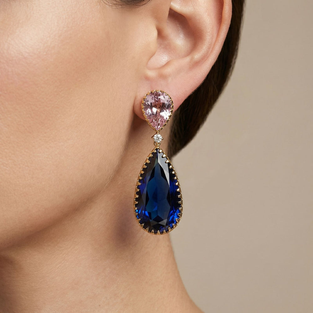 Lumiere drop earrings – handcrafted Indian drop earrings by Ozel